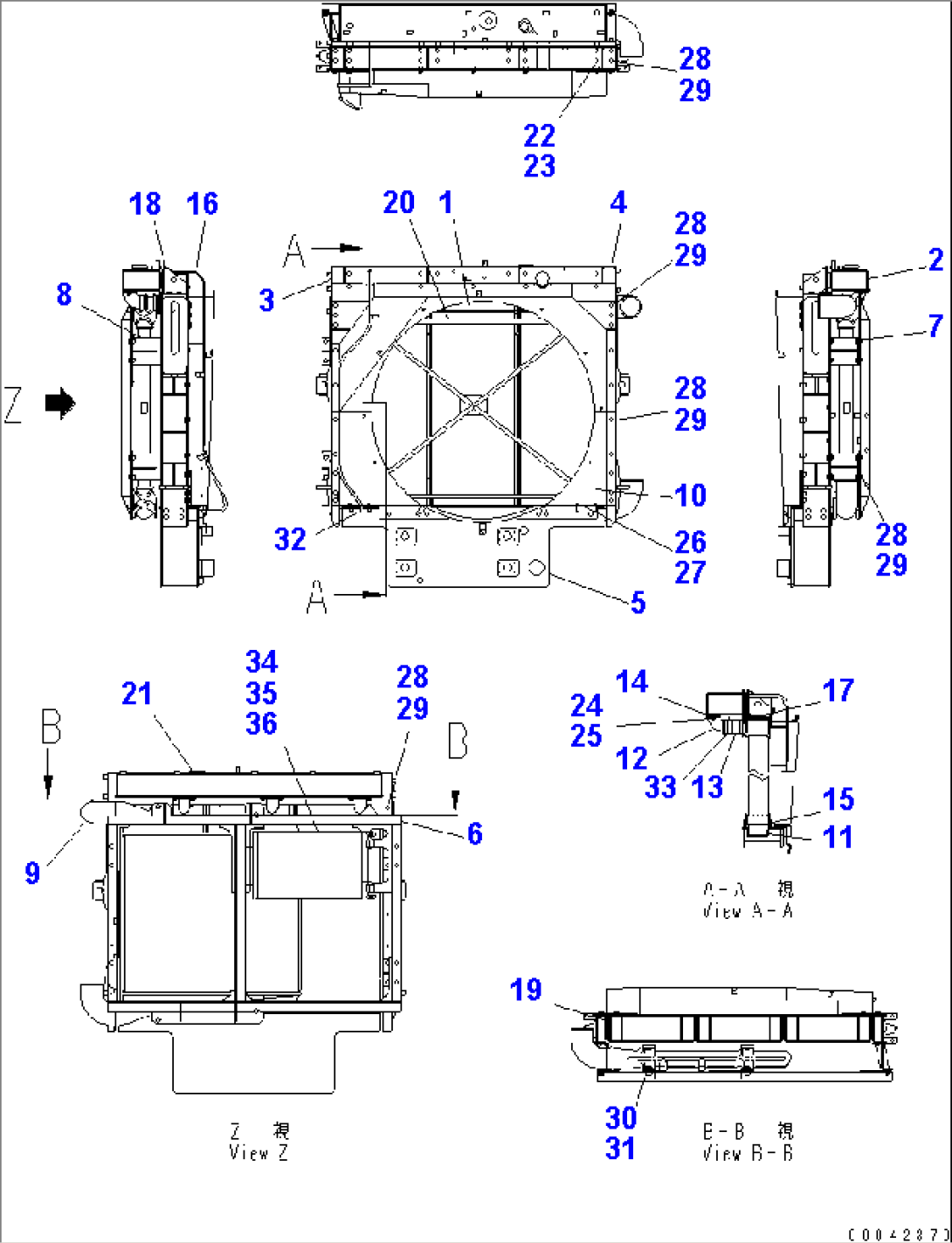 RADIATOR (INNER PARTS)(#7001-)