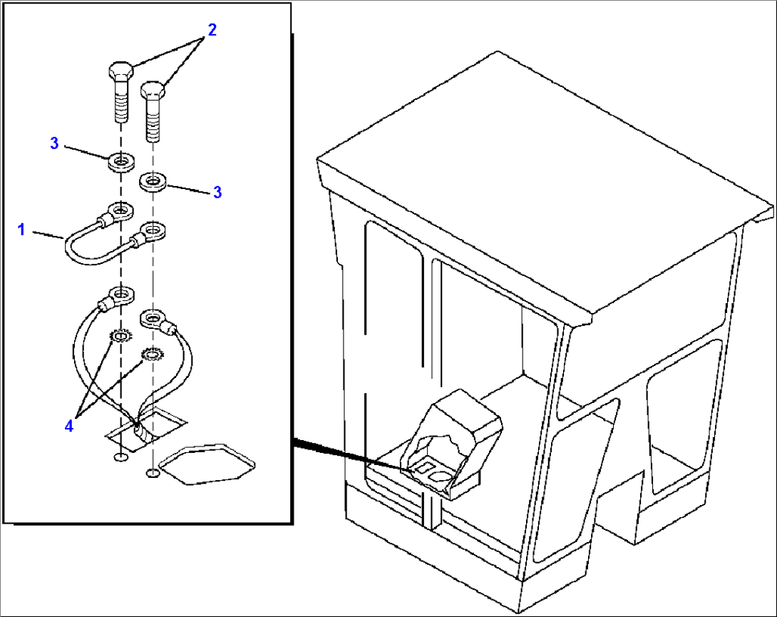 FIG. E5110-01A0A OPERATOR COMPARTMENT GROUND WIRE