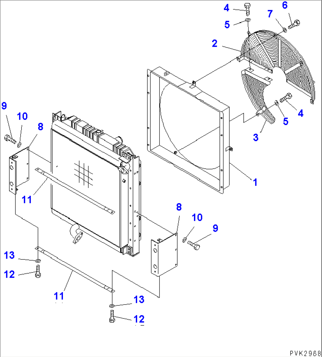 COOLING (AFTER COOLER BRACKET)(#1061-1254)