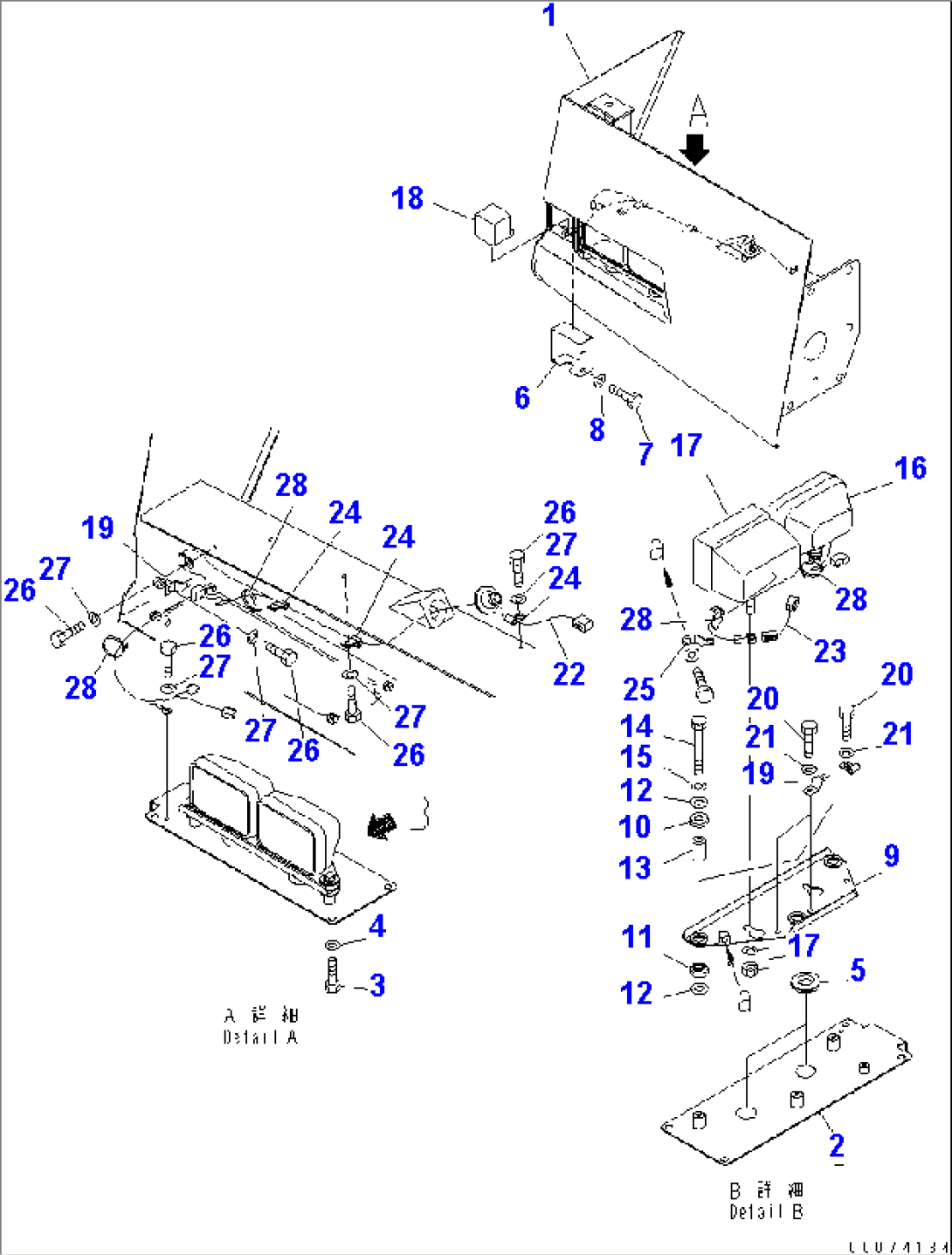 FRONT SUPPORT (R.H.) (SUPPORT AND HEAD LAMP) (HEAD LAMP HID)(#7169-)