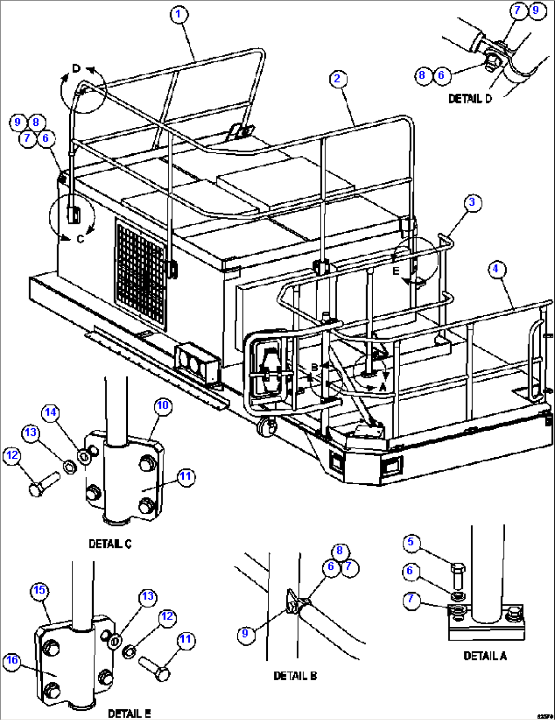 RH DECK HANDRAILS