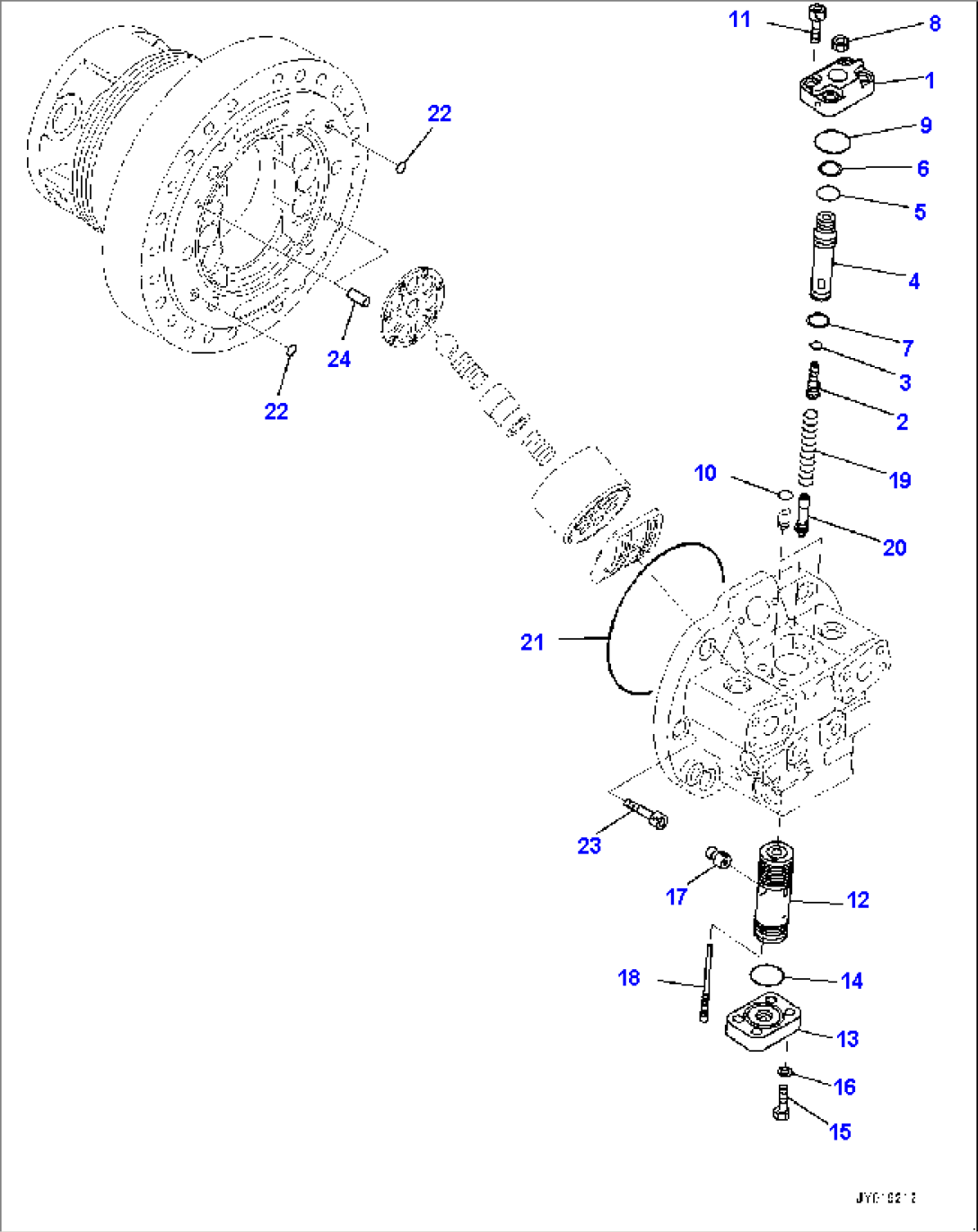 Final Drive, HST Motor, L.H. (1/4) (#85001-)