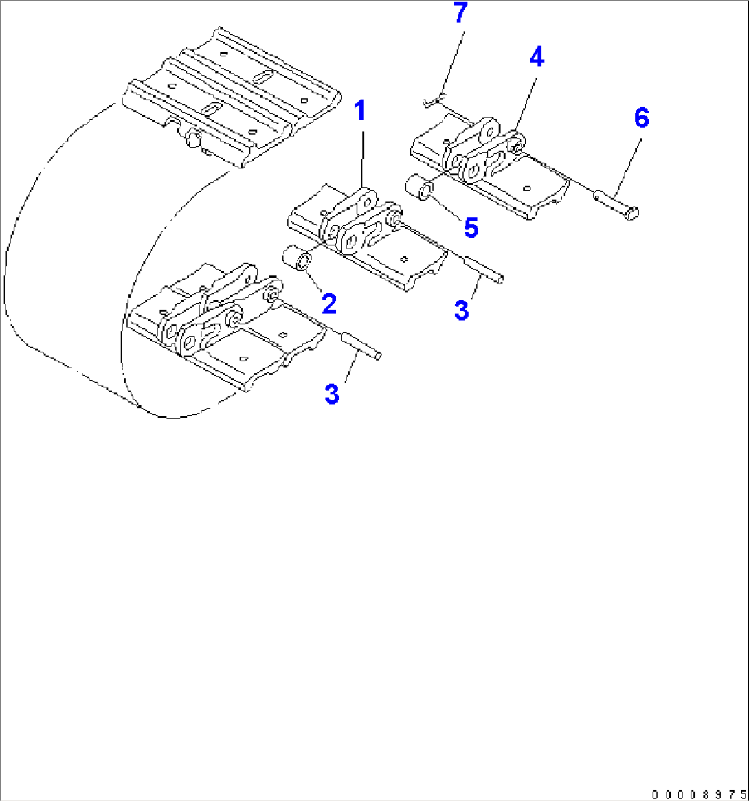 TRACK SHOE (DOUBLE GROUSER WITH HOLE)
