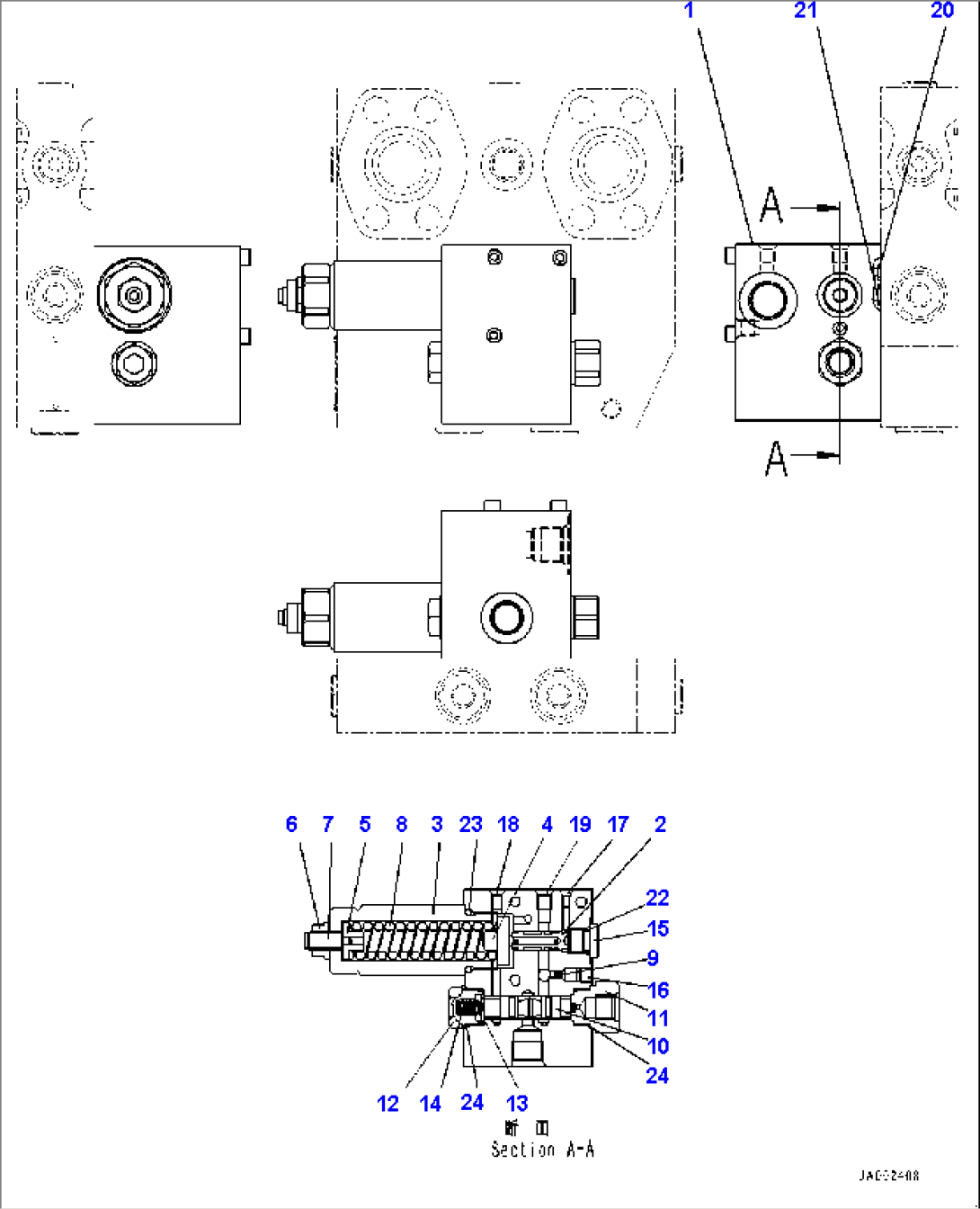Emergency Steering Piping, Inner Parts, Steering Valve (4/5) (#70883-)