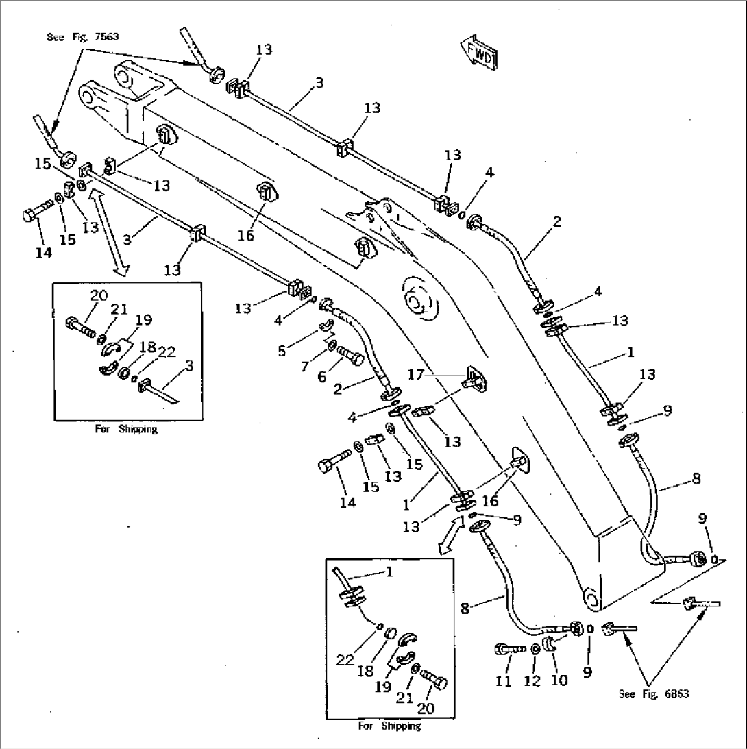 ADDITIONAL PIPING (ATTACHMENT SIDE) (BOOM)(#20001-)