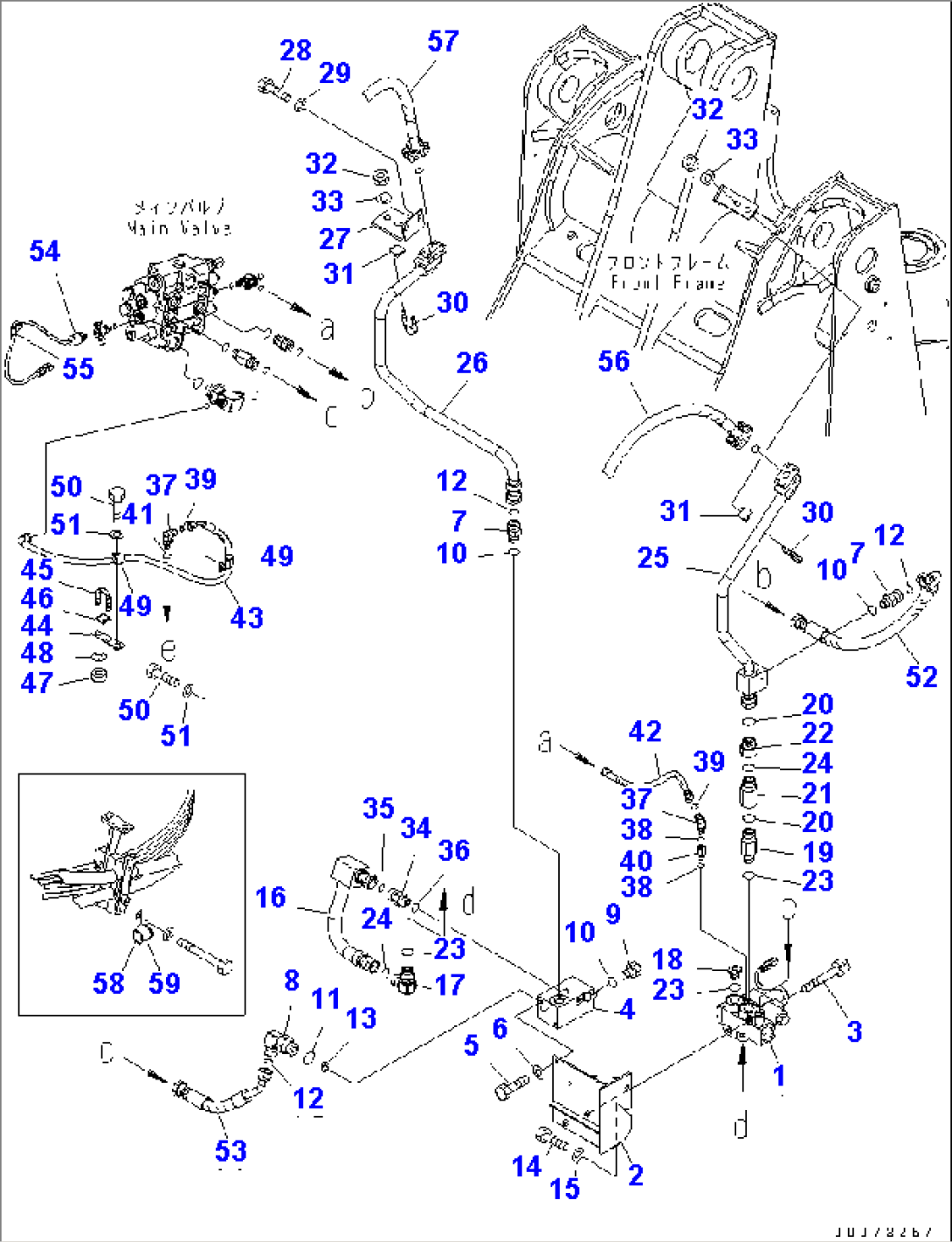 HYDRAULIC PIPING (BUCKET CYLINDER LINES) (2/2)