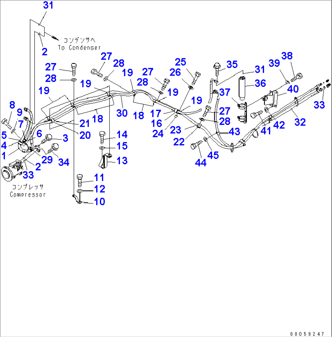 AIR COMPRESSOR (PIPING AND RECEIVER) (WITH HEATER)(#30042-)