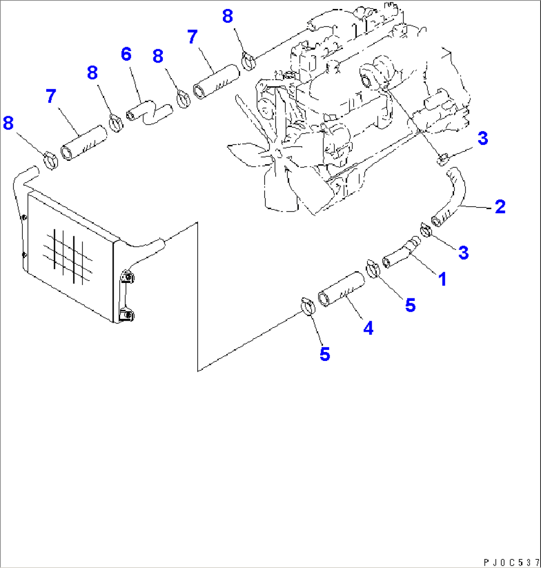 ENGINE (AFTER COOLER)(#1285-)