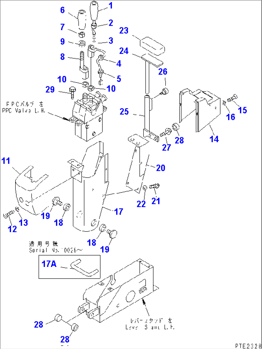 FLOOR FRAME (LEVER STAND L.H.)