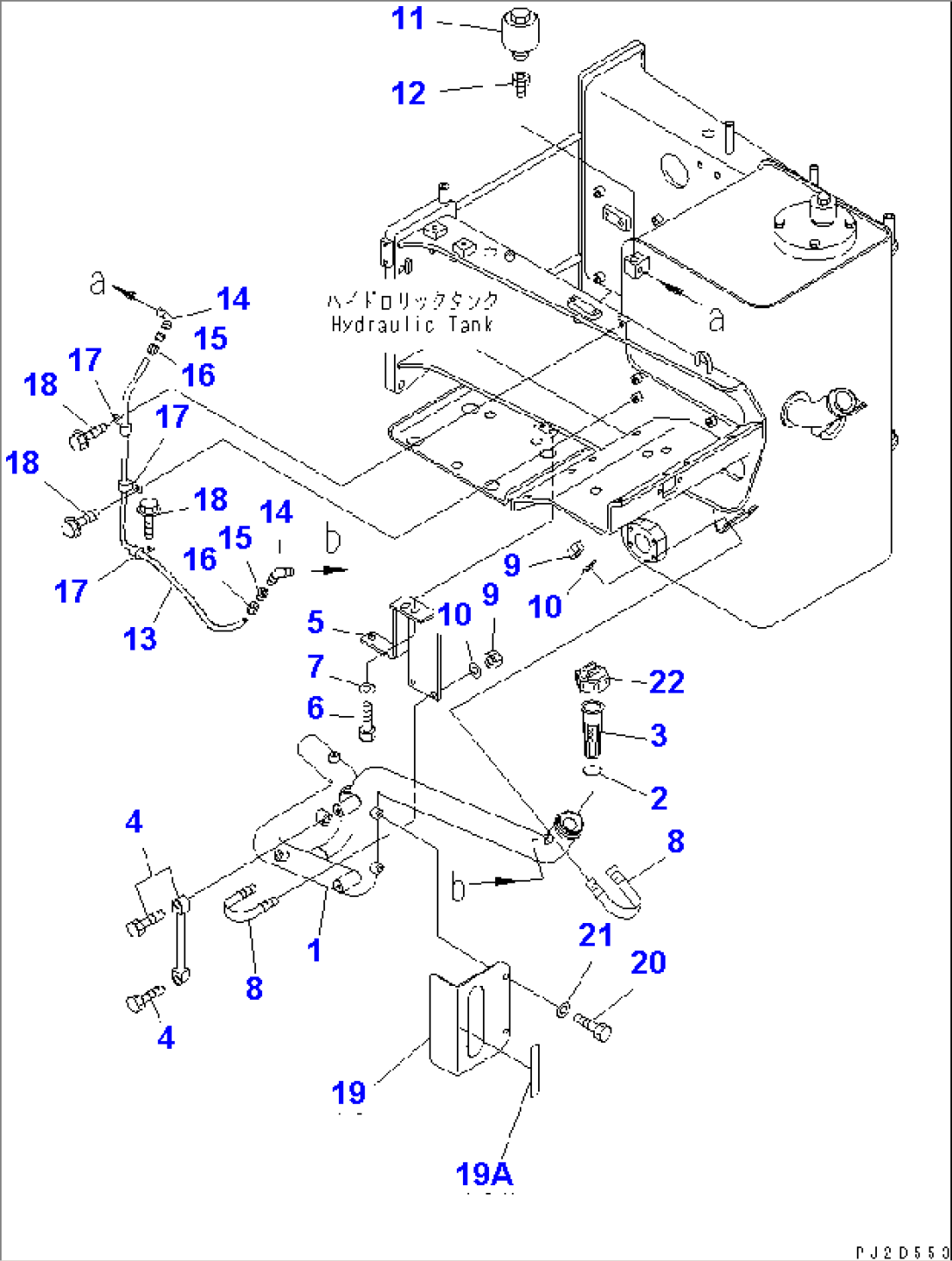 HYDRAULIC PIPING (TRANSMISSION OIL FILLER)