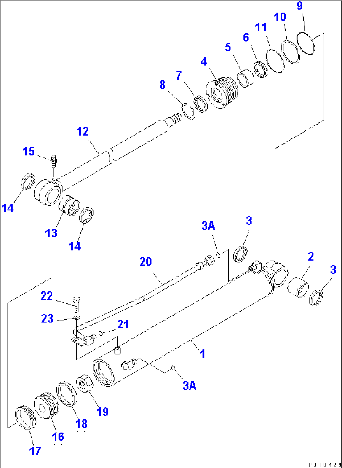 BOOM SWING CYLINDER (INNER PARTS)(#5501-)