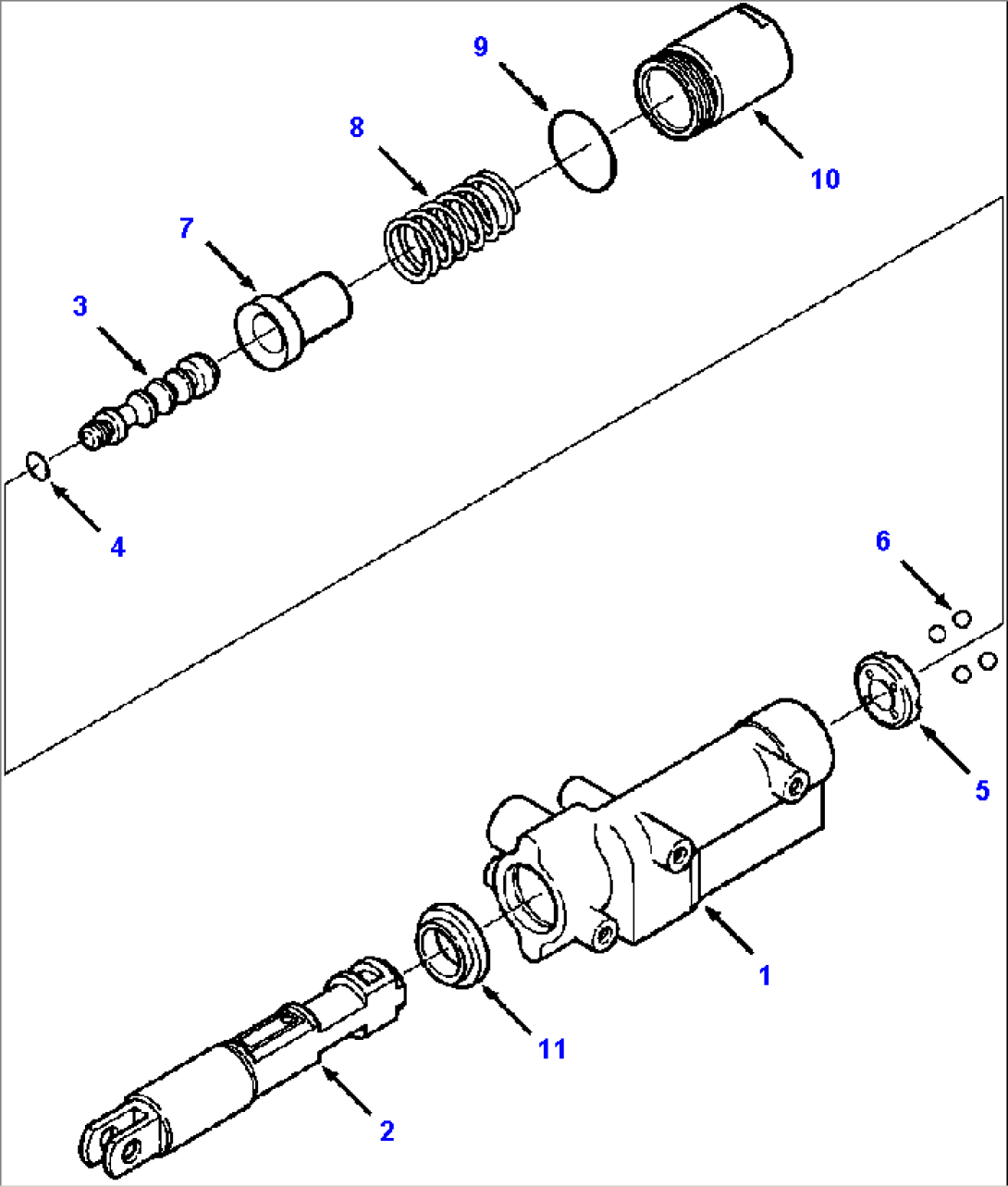 PILOT CONTROL VALVE WITH CASTED SPOOL WIPER SEAL