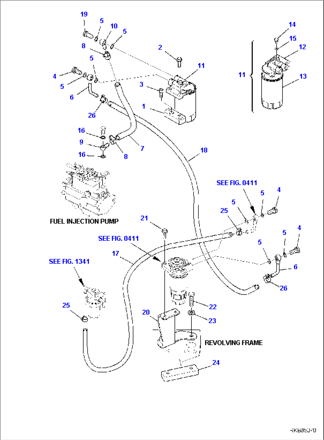FUEL PIPING (HIGH EFFICIENCY FILTER) (WITH AIR CONDITIONING SYSTEM) (2/2)