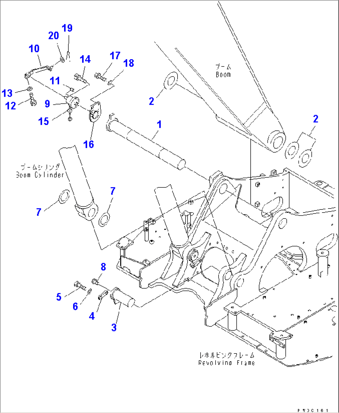 BOOM FOOT PIN (FOR OFFSET BOOM)(#1201-)
