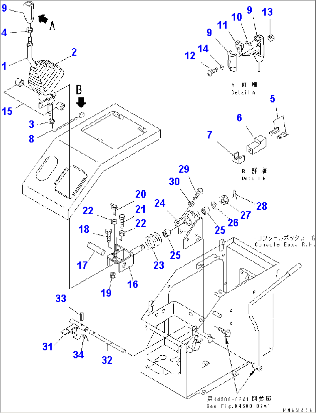 LOADER CONTROL (CONTROL LEVER) (WITH 2-SPOOL OR 3-SPOOL CONTROL VALVE)