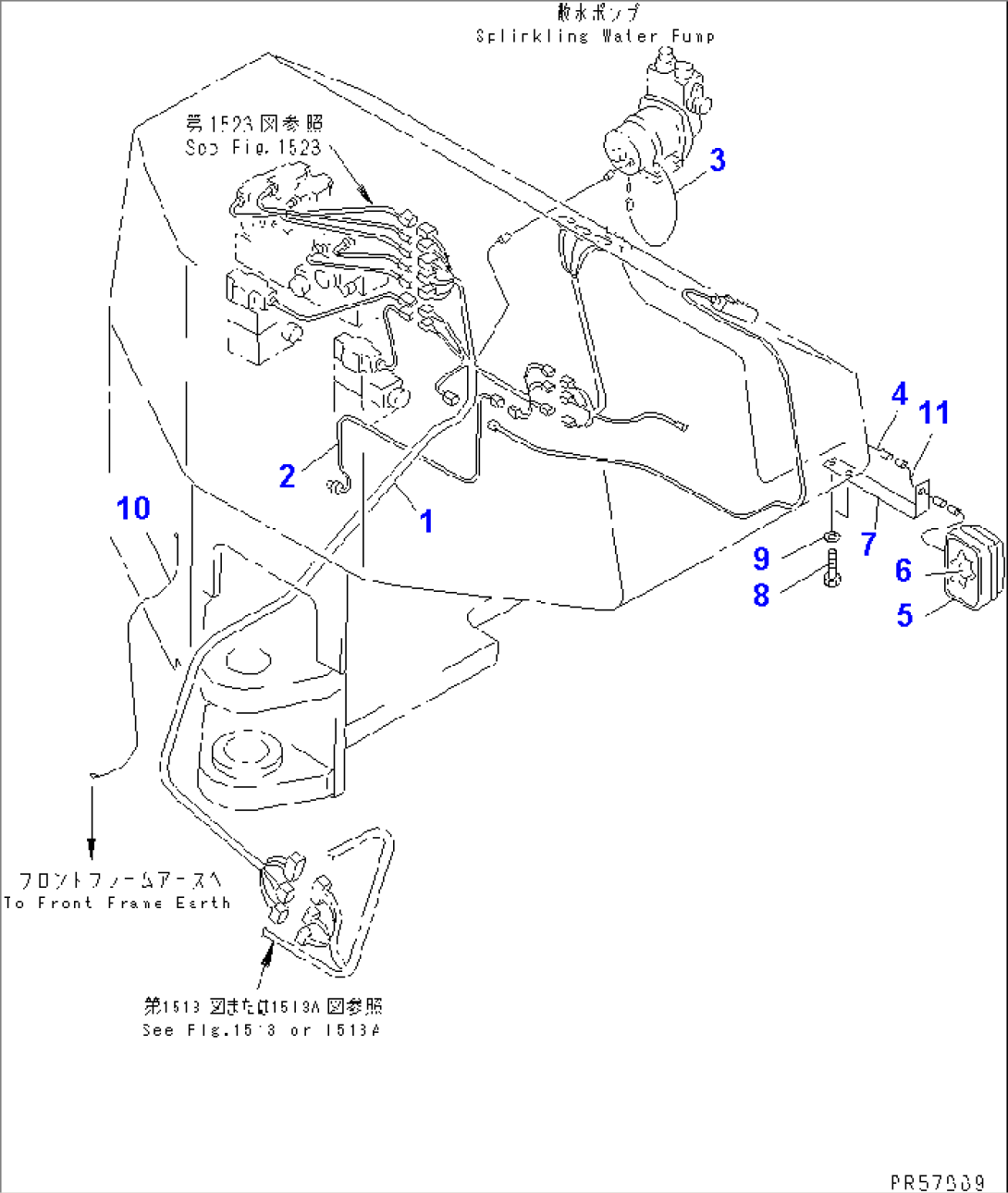 ELECTRICAL SYSTEM (REAR BODY LINE) (WITH 500MM ROTOR)(#1026-1100)