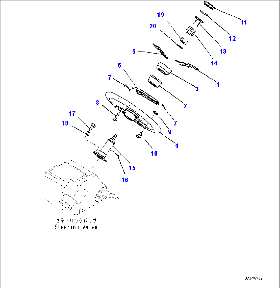 Floor Frame, Steering Wheel (#1001-)