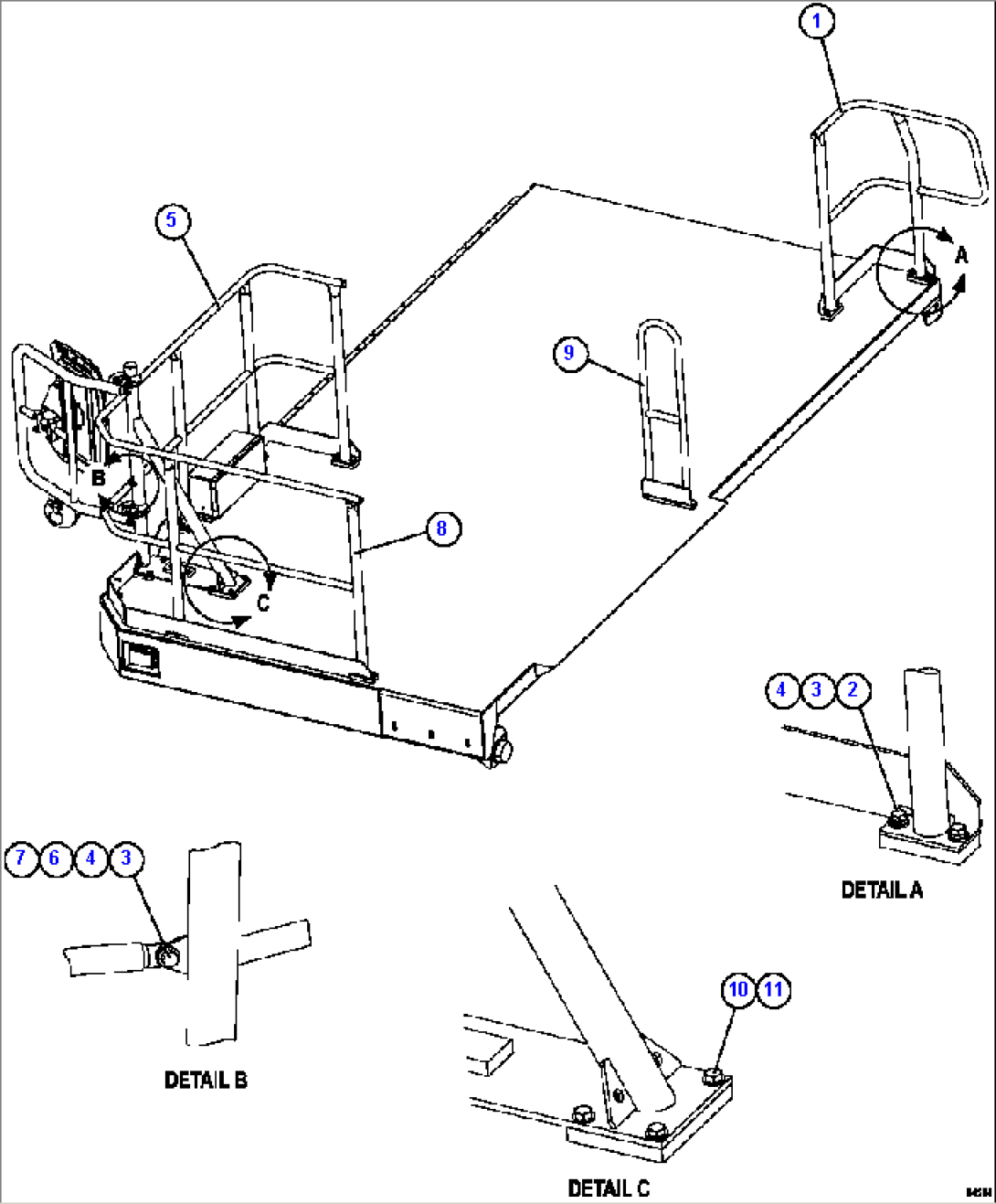 RH DECK HANDRAILS
