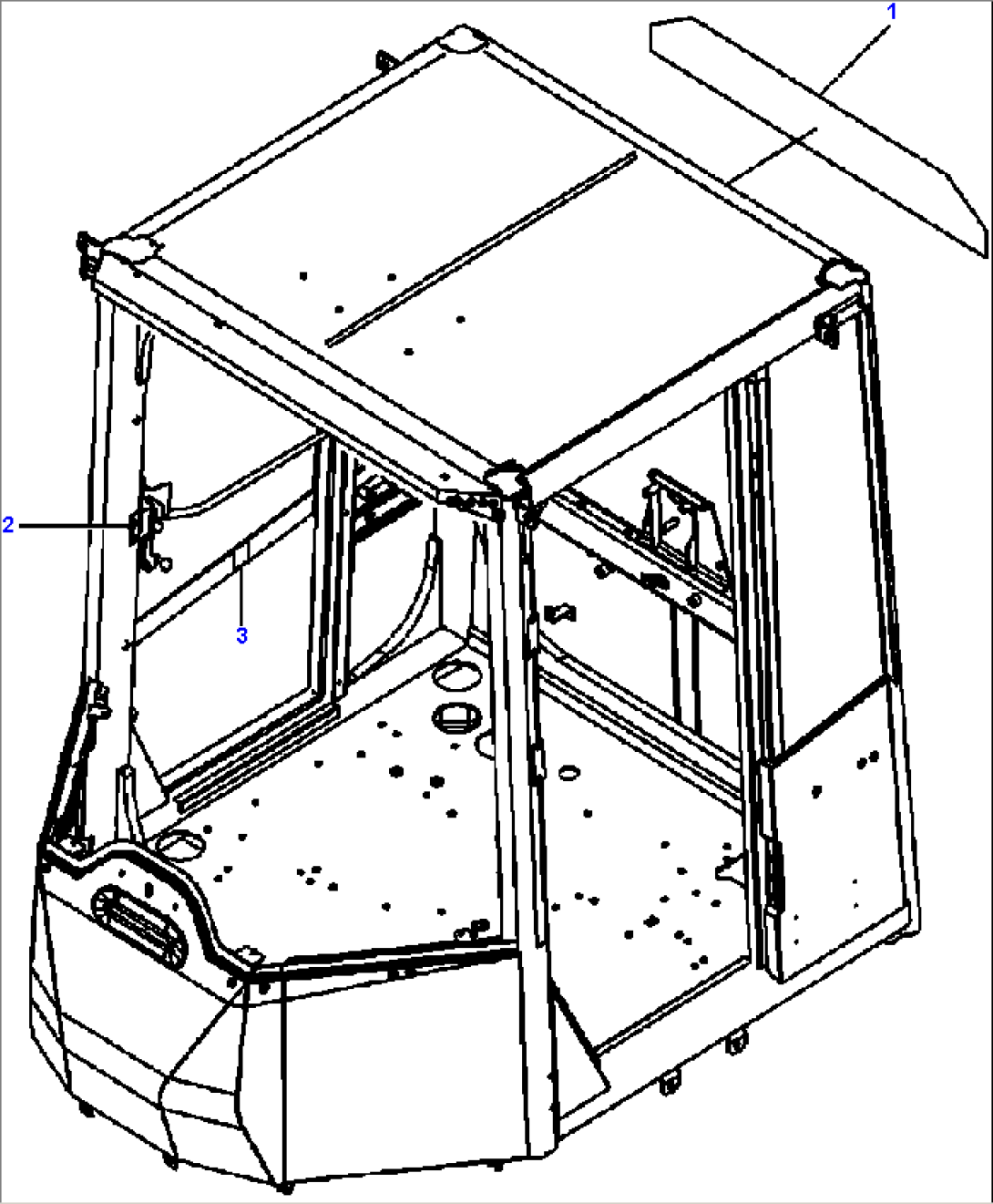 K0210-09A0 ROPS CAB EMERGENCY DECALS