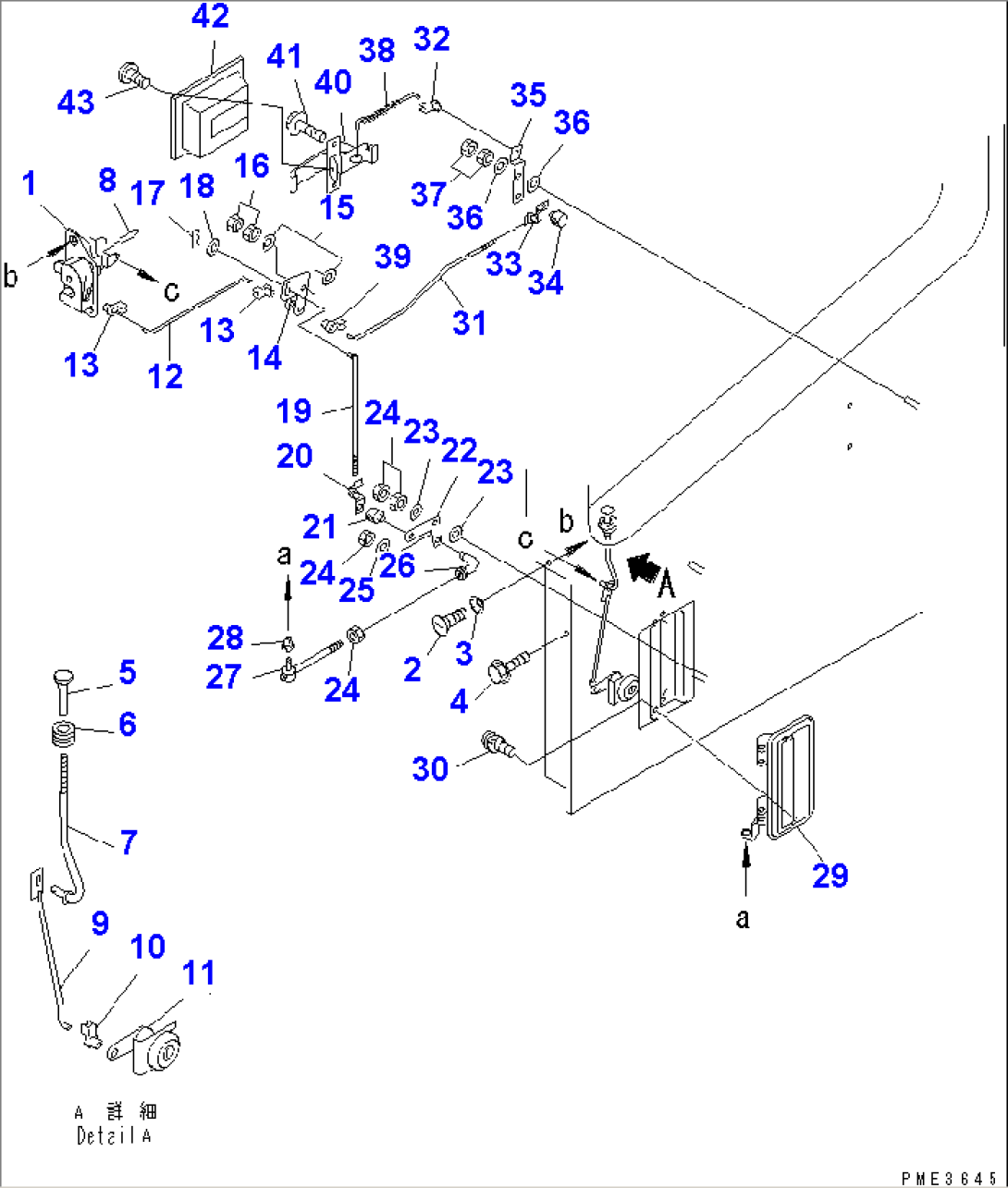 ROPS CAB (DOOR LOCK L.H.)