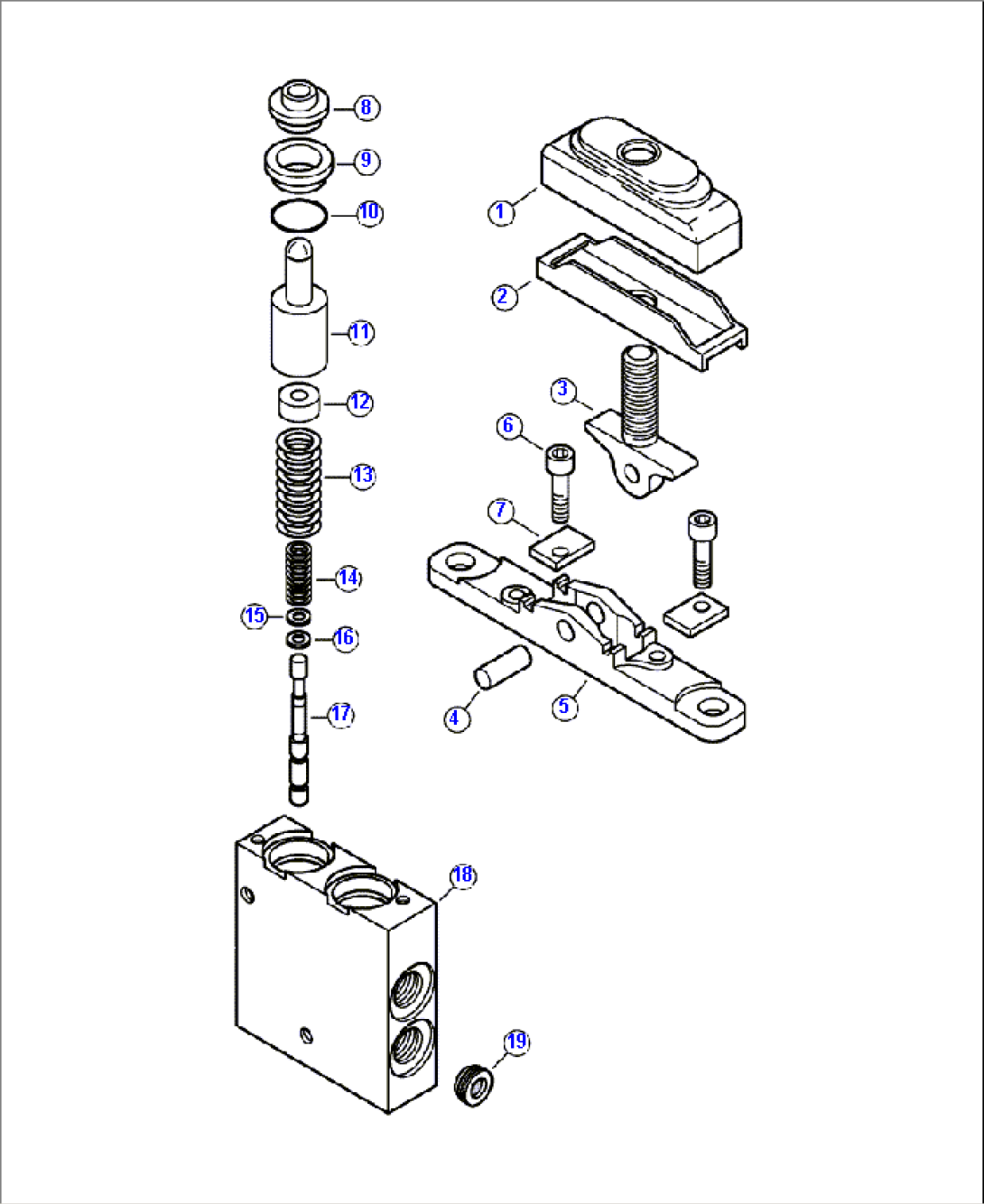 H3034-1A08 PILOT VALVES - HAND AND FOOT CONTROLS LEFT FOOT VALVE