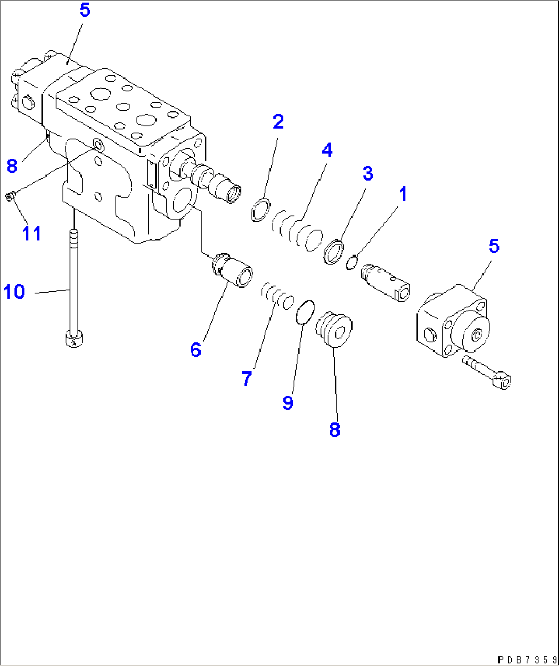 TRAVEL MOTOR (COUNTER BALANCE VALAE)(#30001-30174)