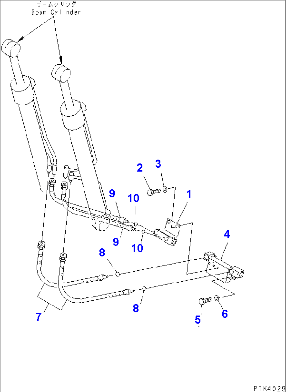 BOOM REVOLVING FRAME PIPING(#K30545-K31999)