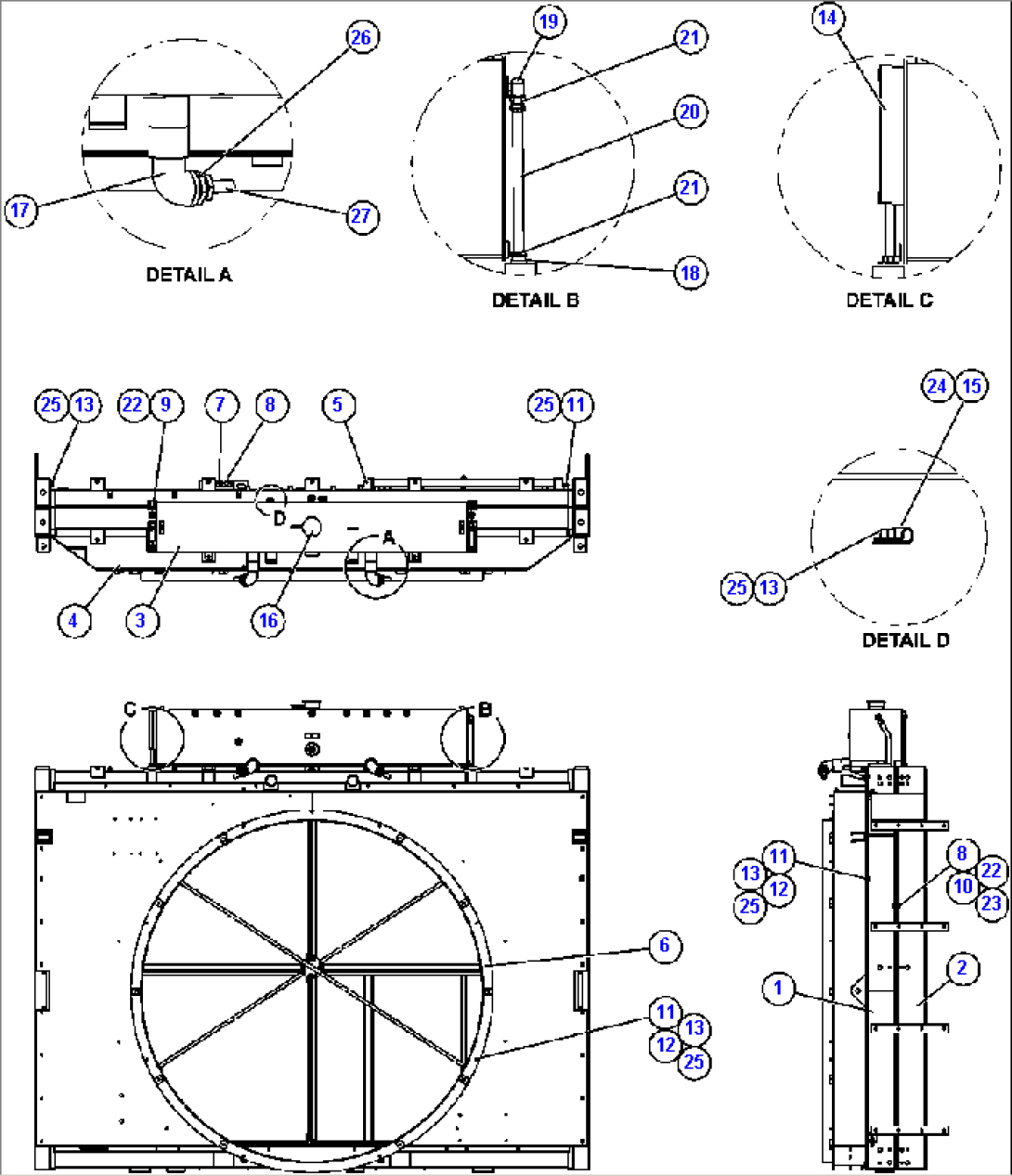 RADIATOR & SHROUD ASSEMBLY (PC1725)
