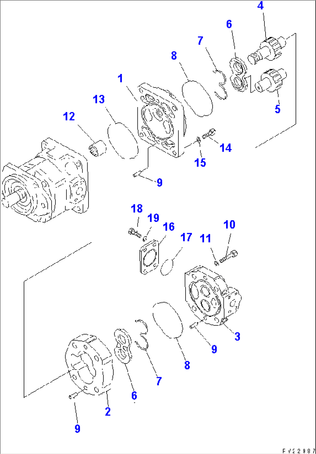 HYDRAULIC PUMP (BRAKE AND TRANSMISSION COOLING) (2/2)
