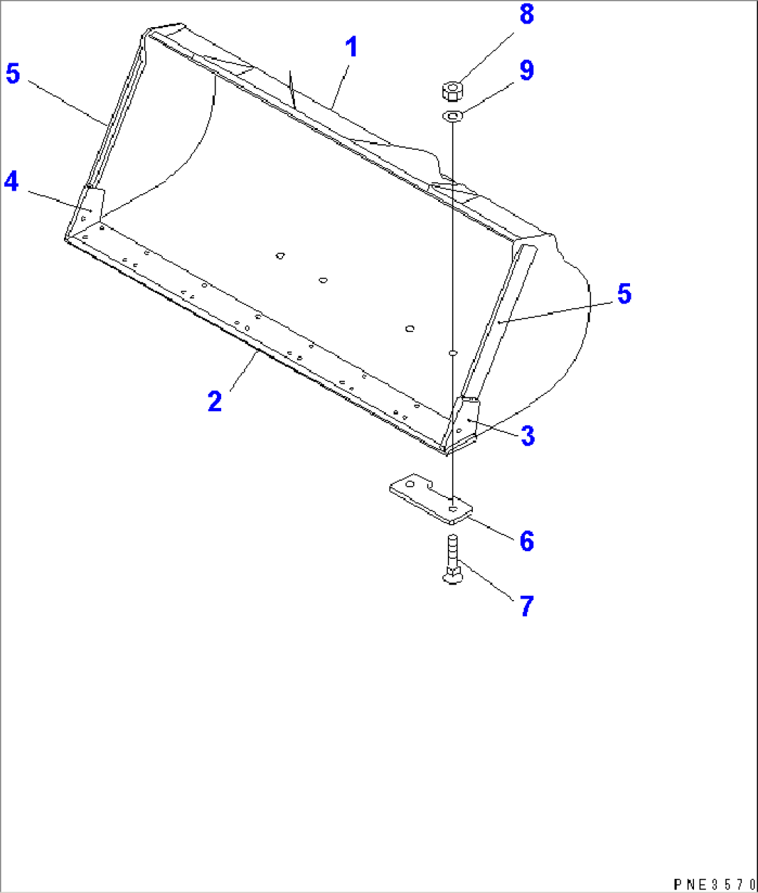 BUCKET (4.7M3) (5.0M3¤ WITH BOLT ON EDGE)