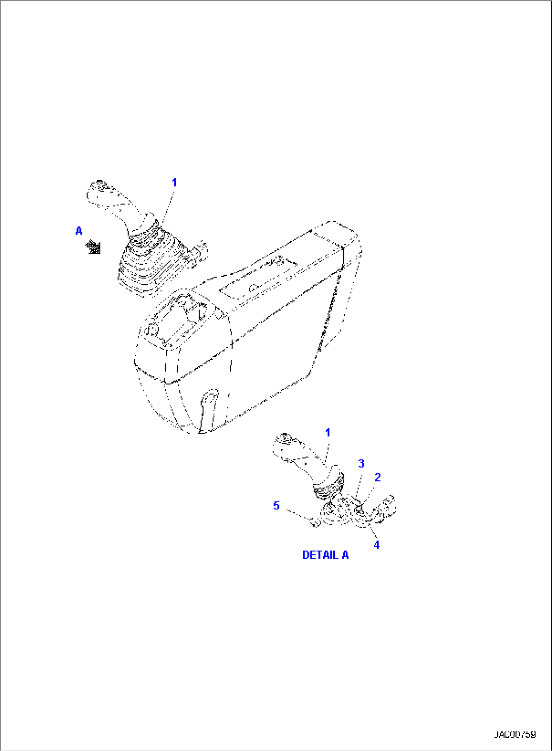 FLOOR FRAME, WORK EQUIPMENT CONTROL LEVER, L.H.