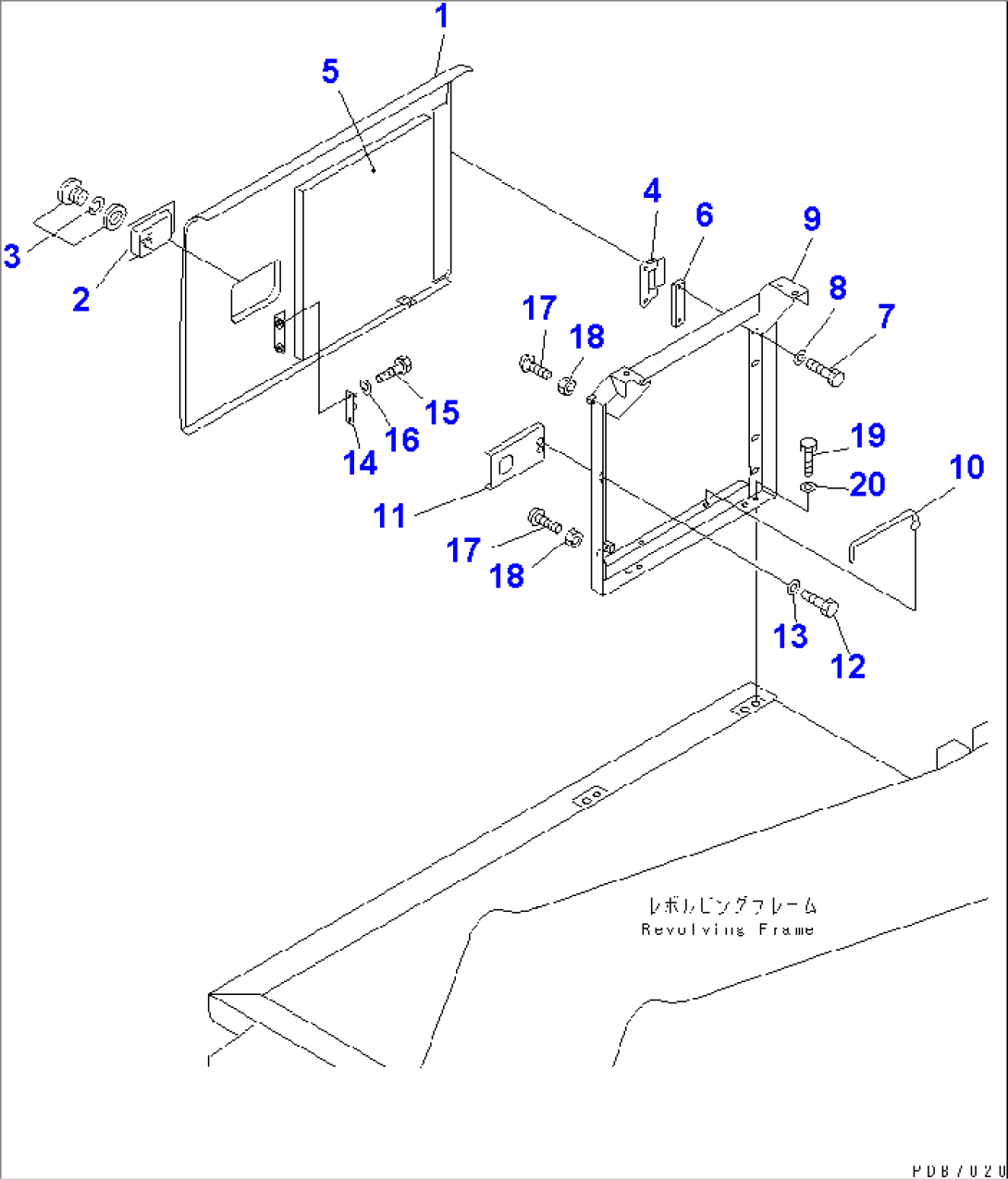 DOOR R.H. (WITH ADDITIONAL FUEL FILTER AND WATER SEPARATOR)(#57000-)