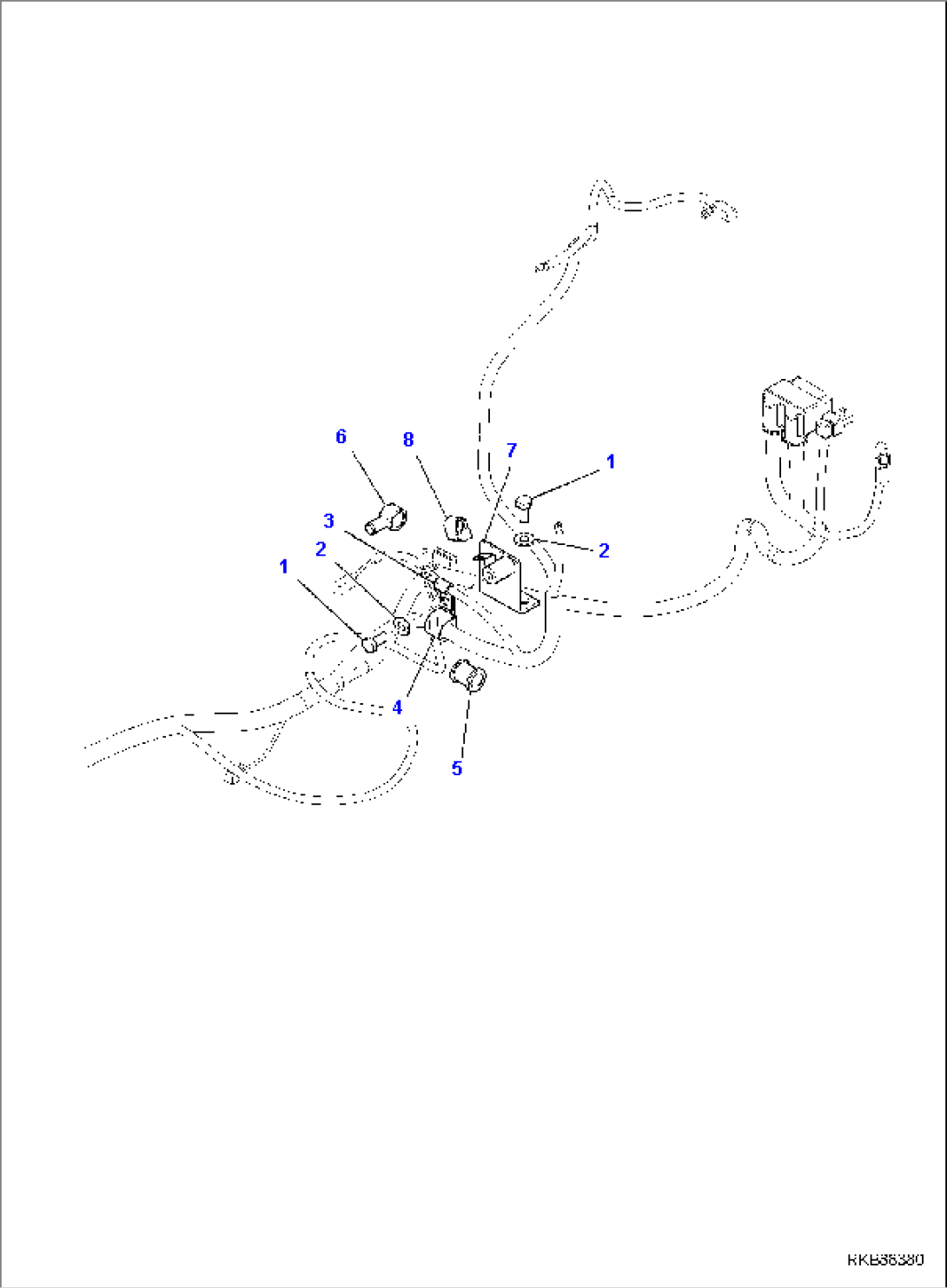 ELECTRIC WIRING, WIRE HARNESS CLAMP, ENGINE (1/3)