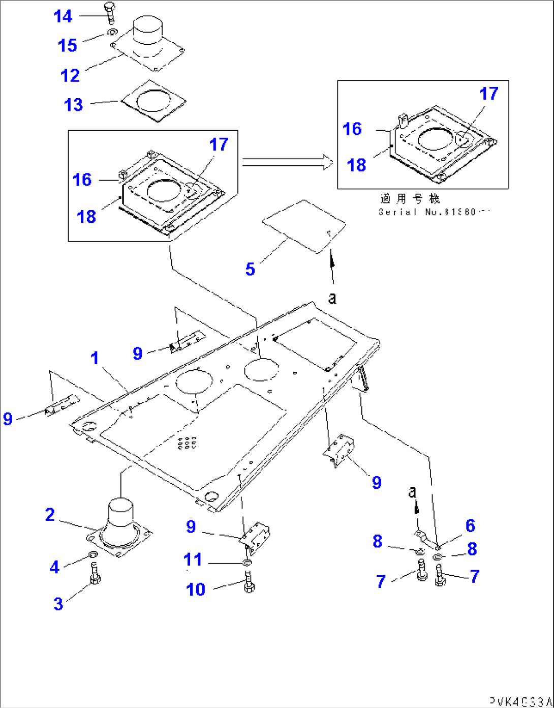 ENGINE HOOD (WITHOUT CAB) (WITH ROPS SWEEP)(#60942-65000)