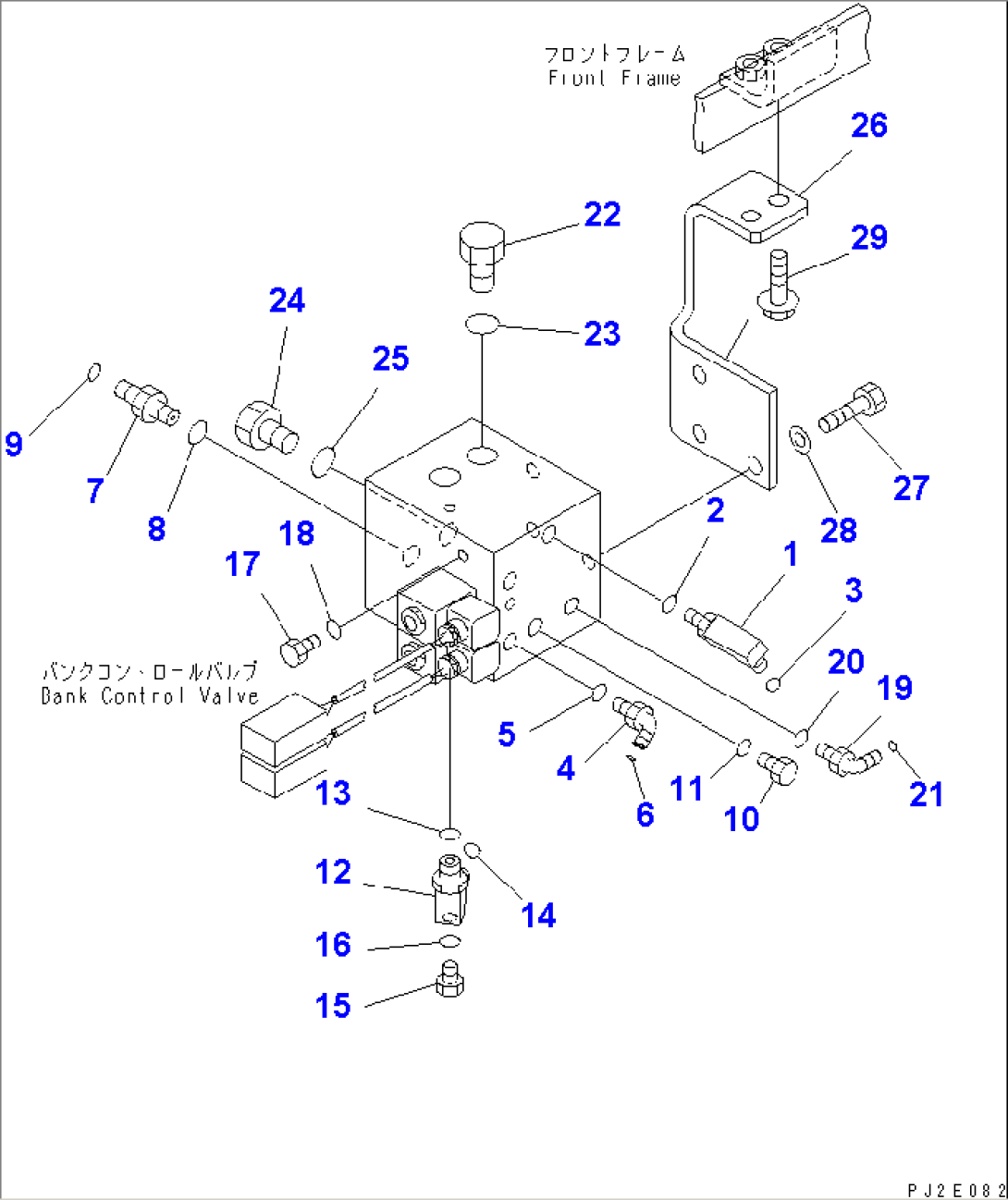 MAIN PIPING (CONNECTOR¤ FOR BANK CONTROL VALVE)