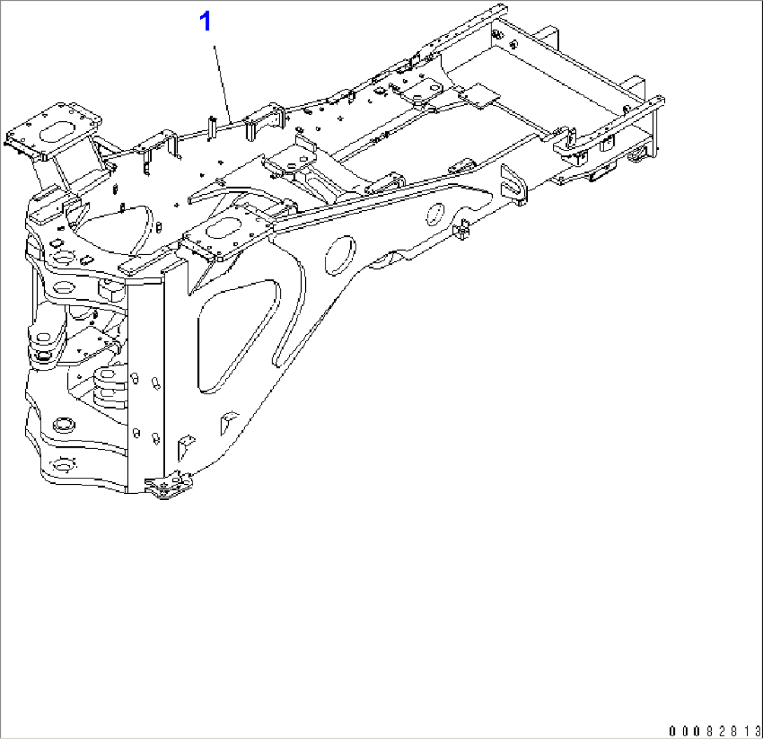 REAR FRAME (WITH HYDRAULIC QUICK COUPLER) (WITH UNDER GUARD)(#50014-)