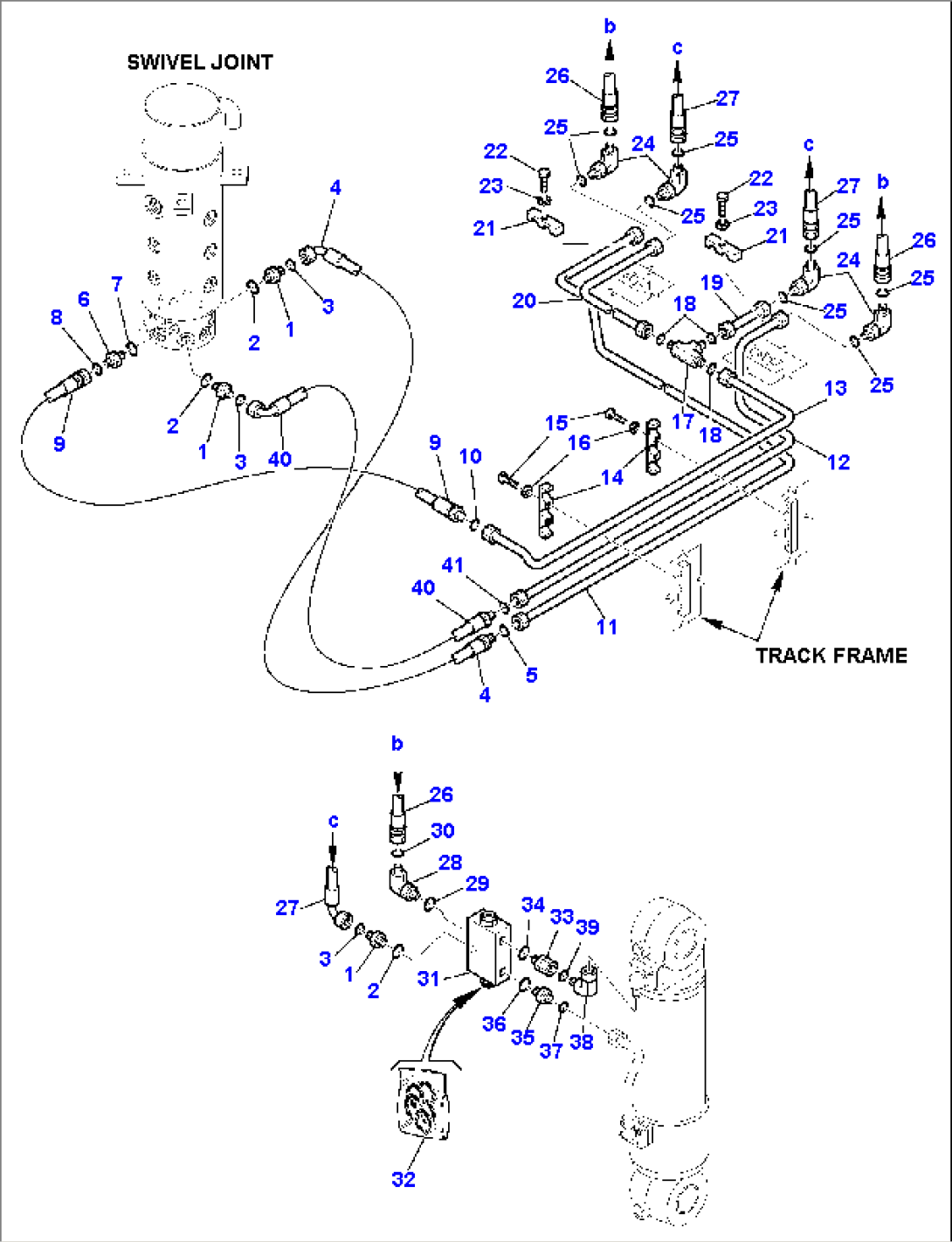 HYDRAULIC PIPING (REAR OUTRIGGER)