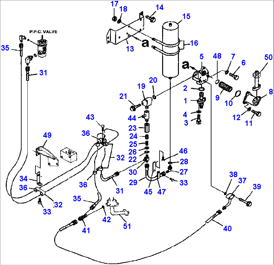 H4200-16A0 HYDRAULIC PIPING P.P.C. VALVE LINE REAR (3/3)