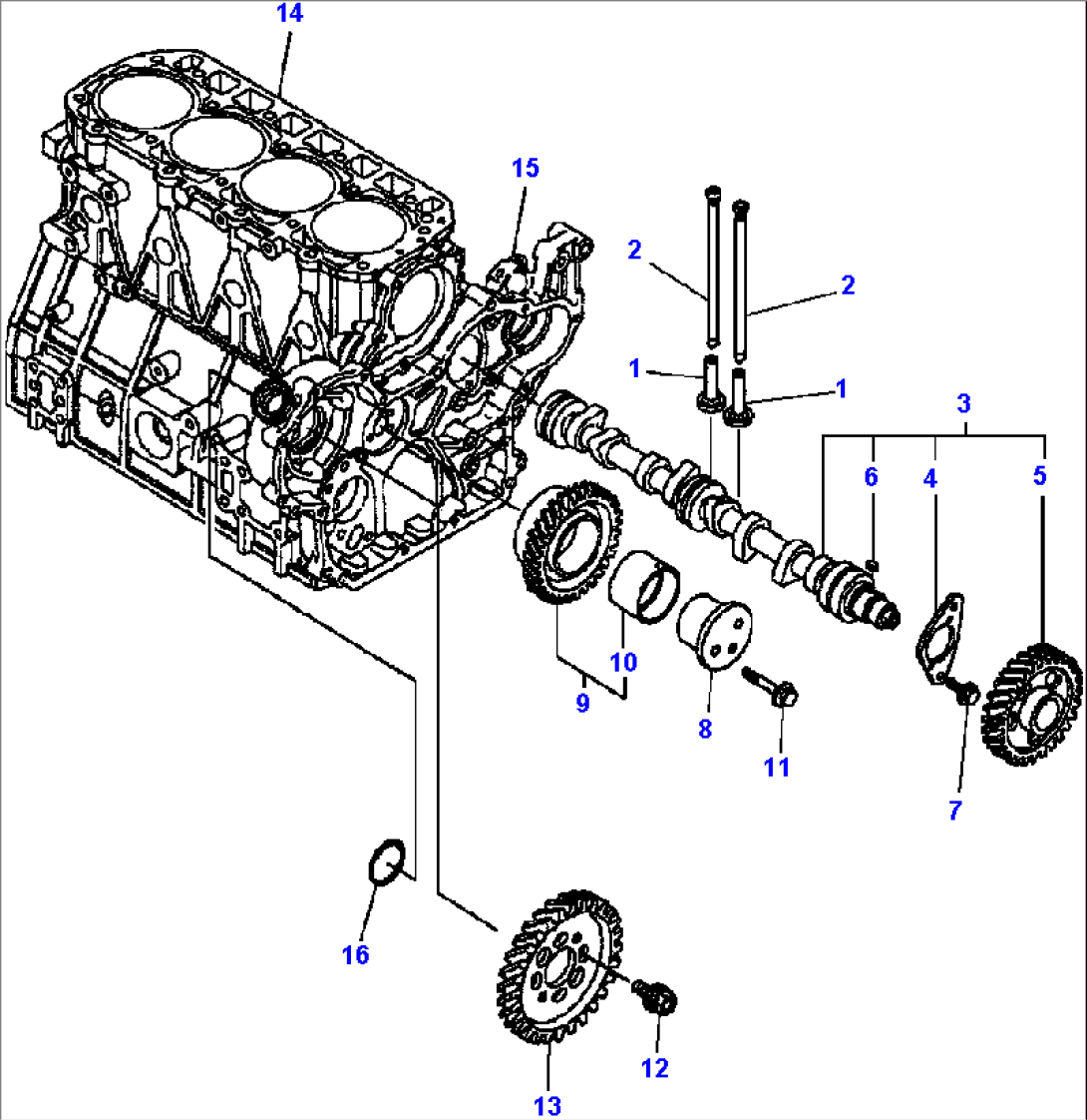A0080-0231 CAMSHAFT AND DRIVING GEAR