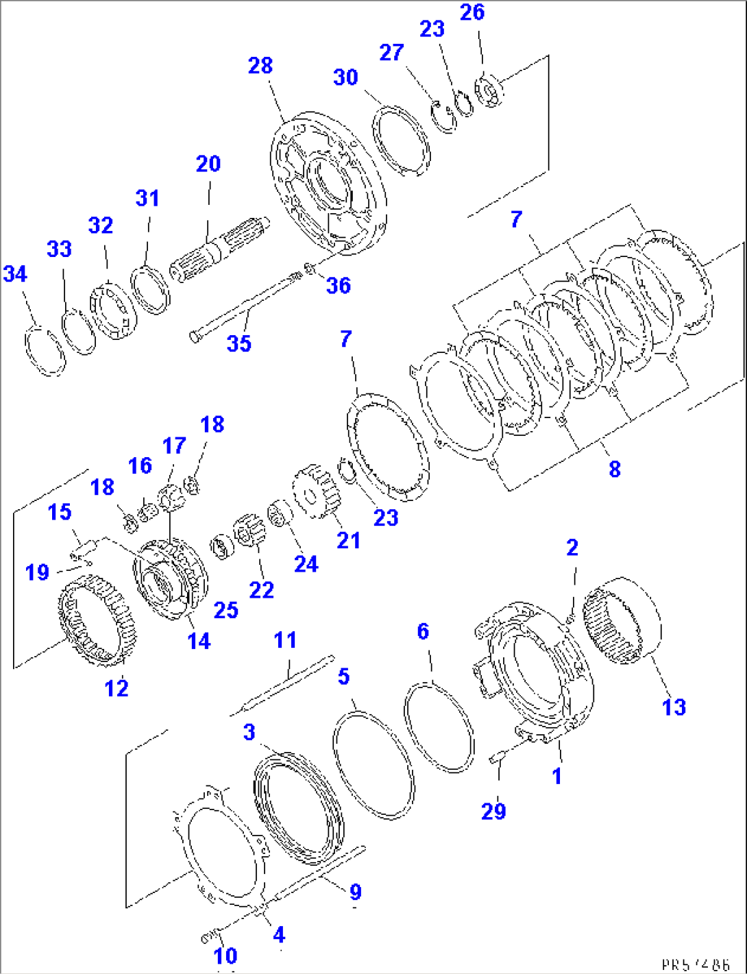 TRANSMISSION (REVERSE CLUTCH)(#60070-)