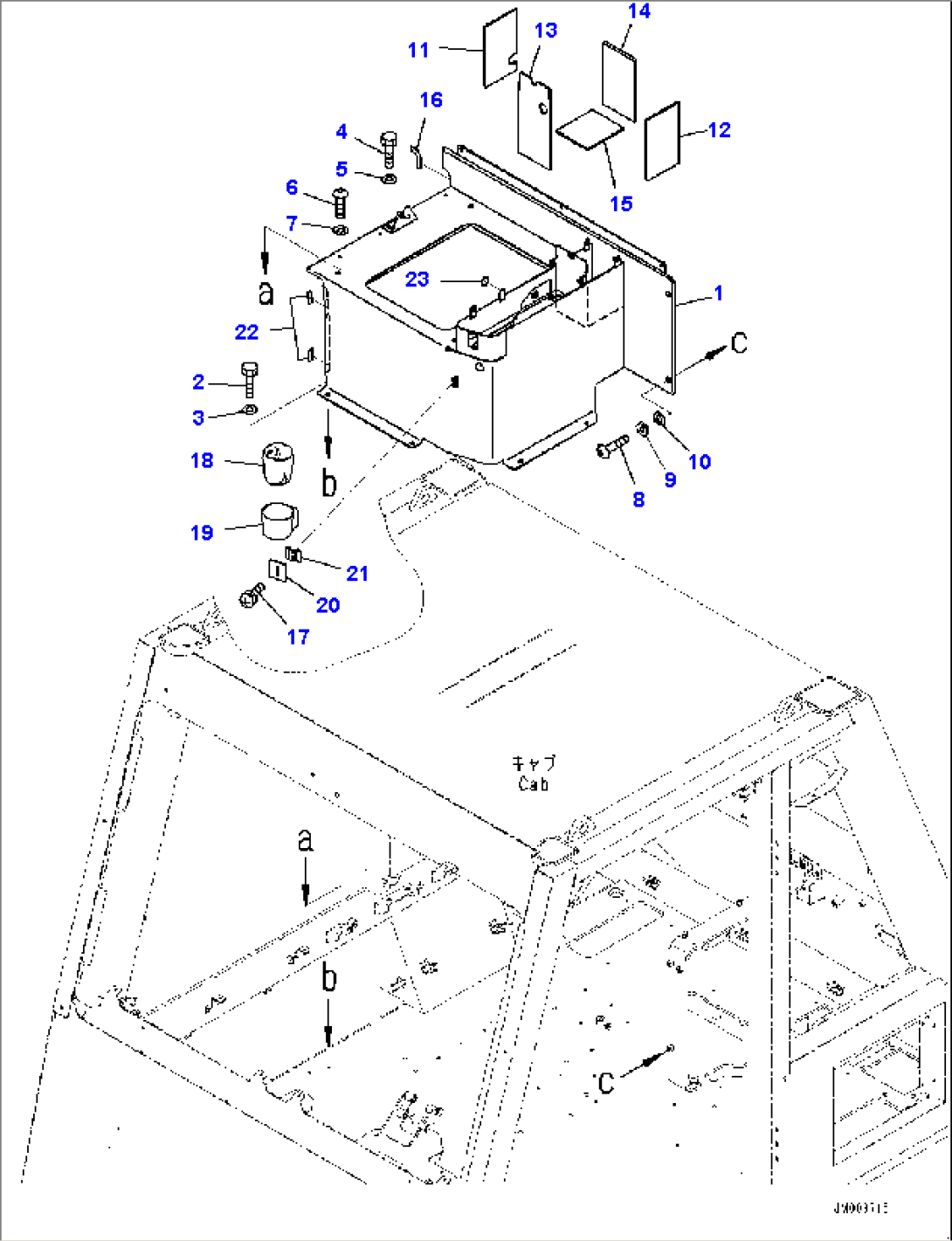 Cab, Console Box (#50001-)