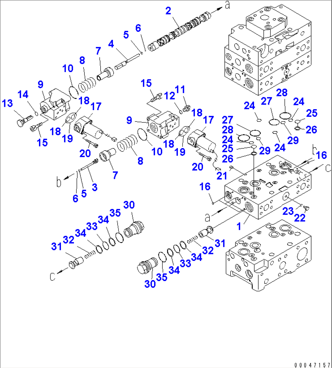 MAIN VALVE (2-SPOOL) (5/8)(#55001-)