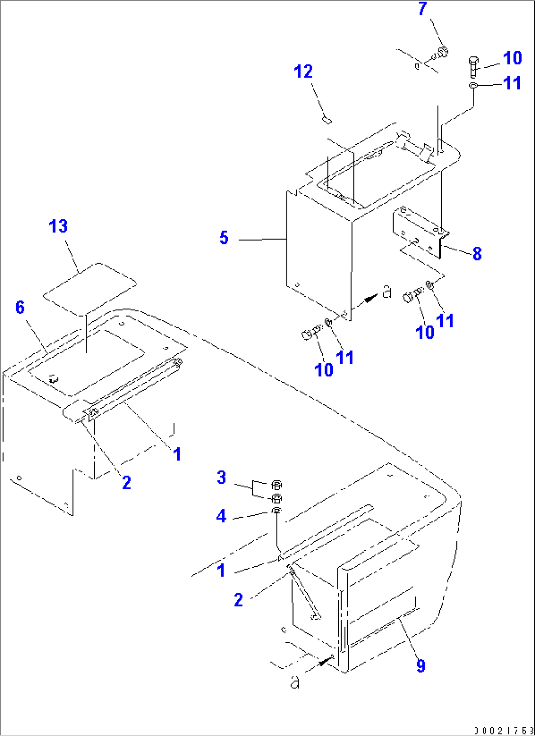 BATTERY BOX (BOX AND BATTERY MOUNTING PARTS)(#11501-)