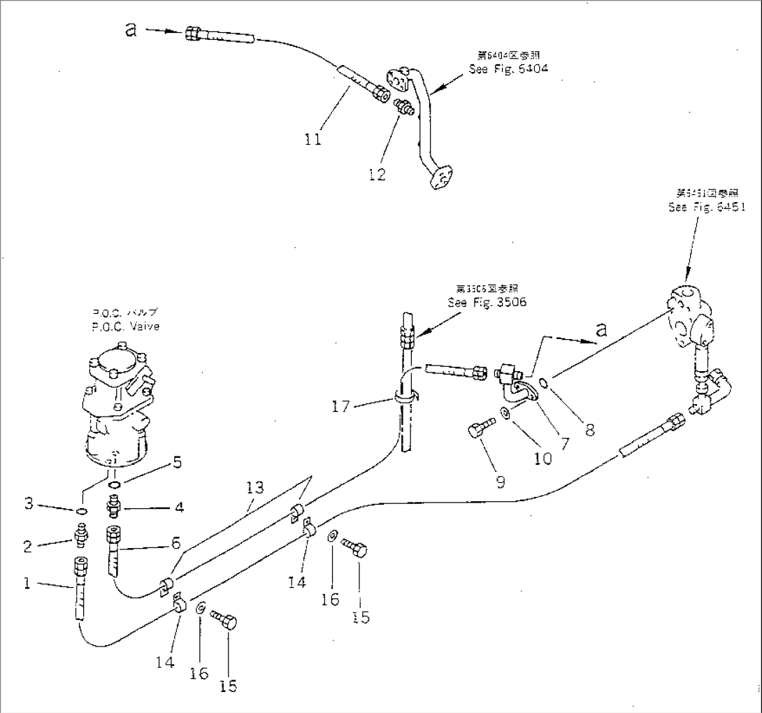 HYDRAULIC PIPING (P.O.C. VALVE LINE 2/4)(#10001-19999)