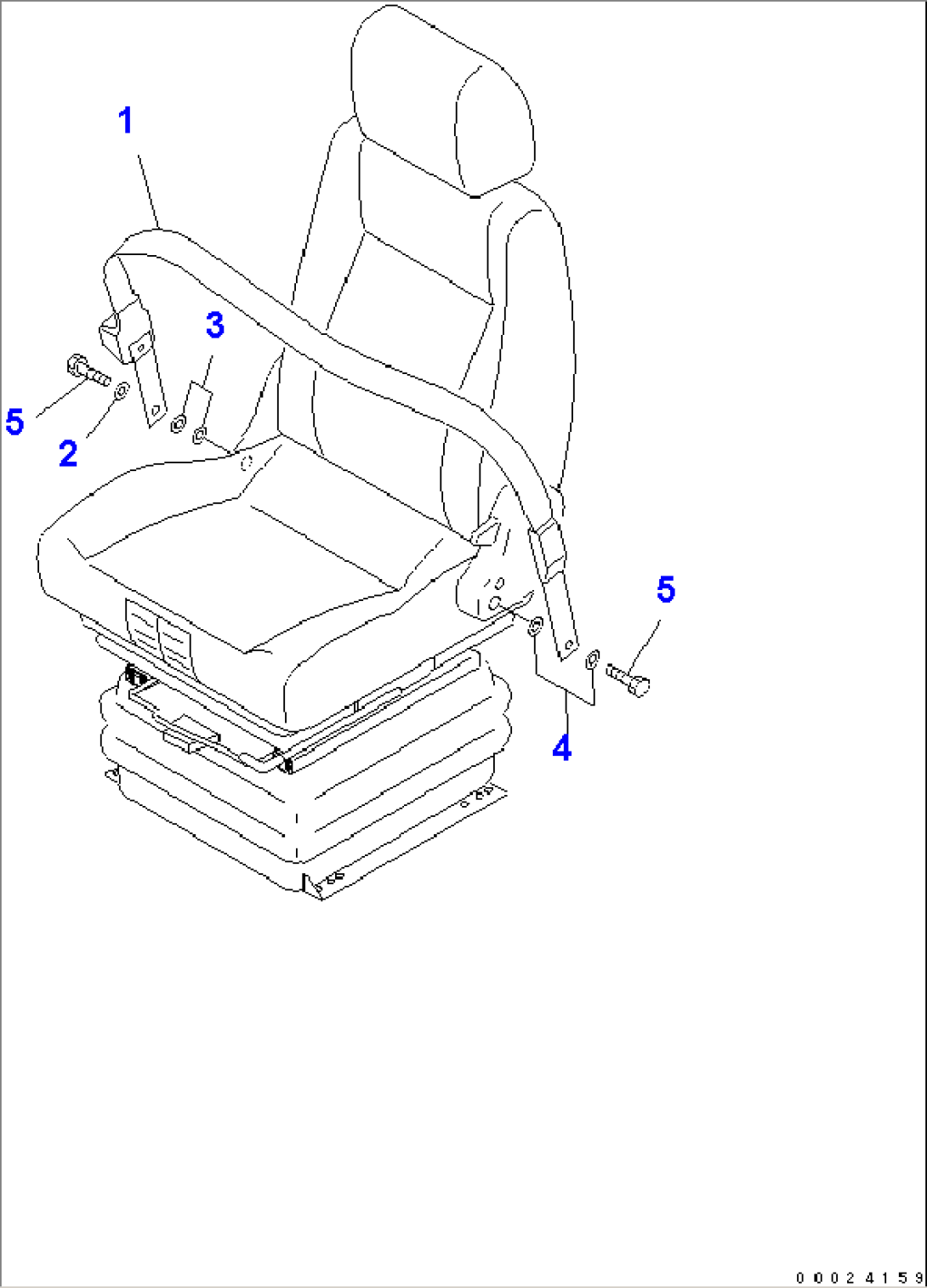 SEAT BELT (FOR AIR SUSPENSION WITH TILT) (RETRACTION TYPE)(#80001-)