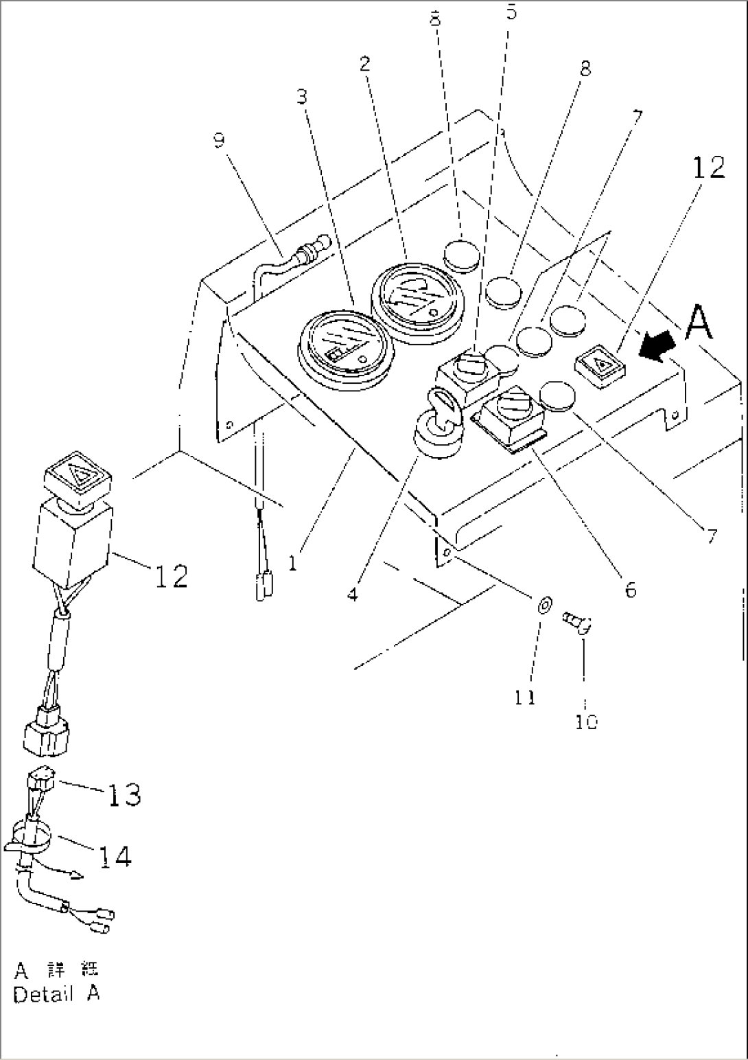 INSTRUMENT PANEL (WITH HAZARD SWITCH)