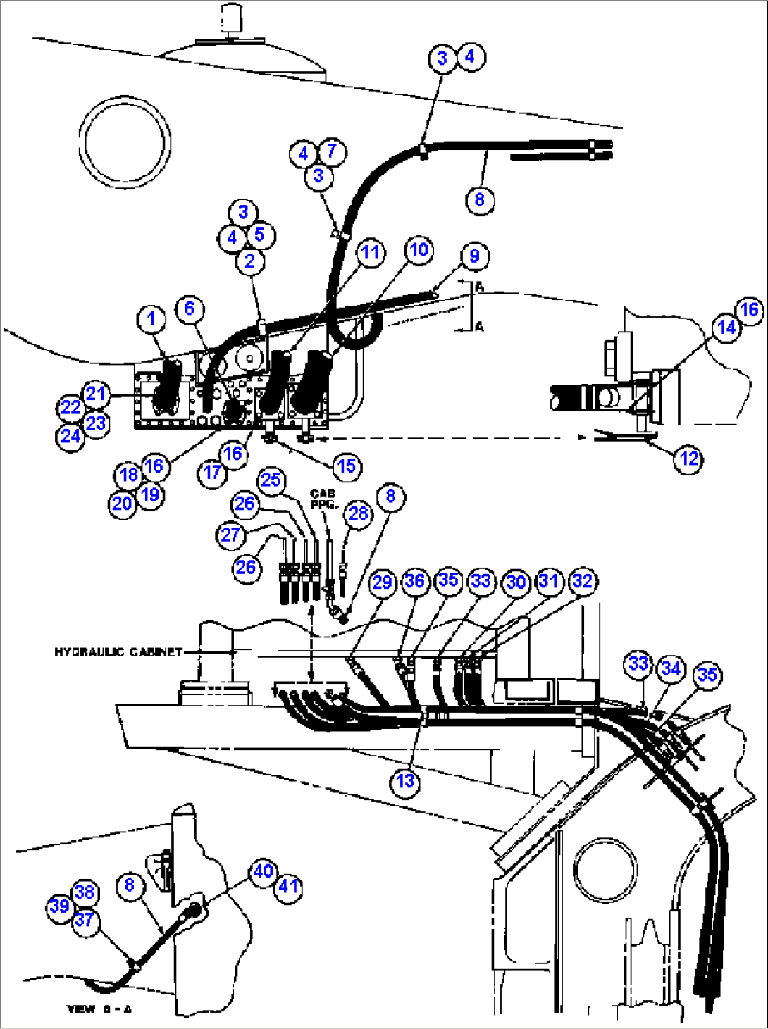 HYD TANK/CABINET PIPING