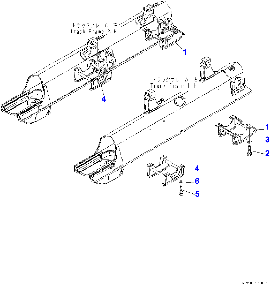 TRACK ROLLER GUARD (CENTER AND END ROLLER) (FOR LONG TRACK)(#1001-1181)