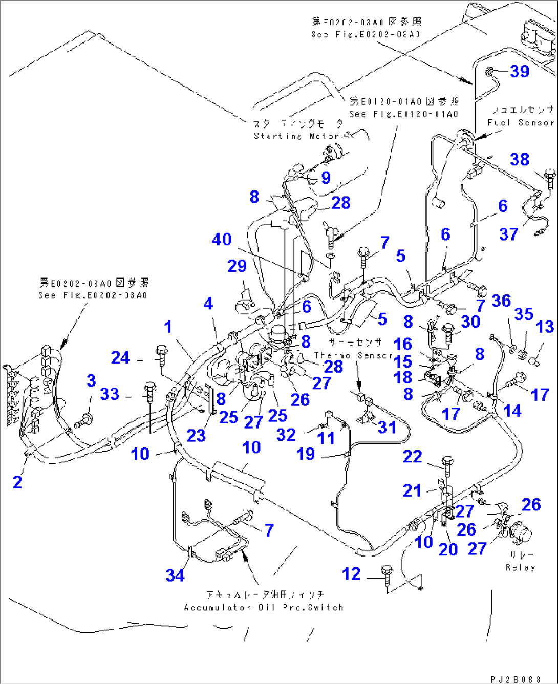 REAR HARNESS (WIRING¤ 1/2)(#50001-51000)