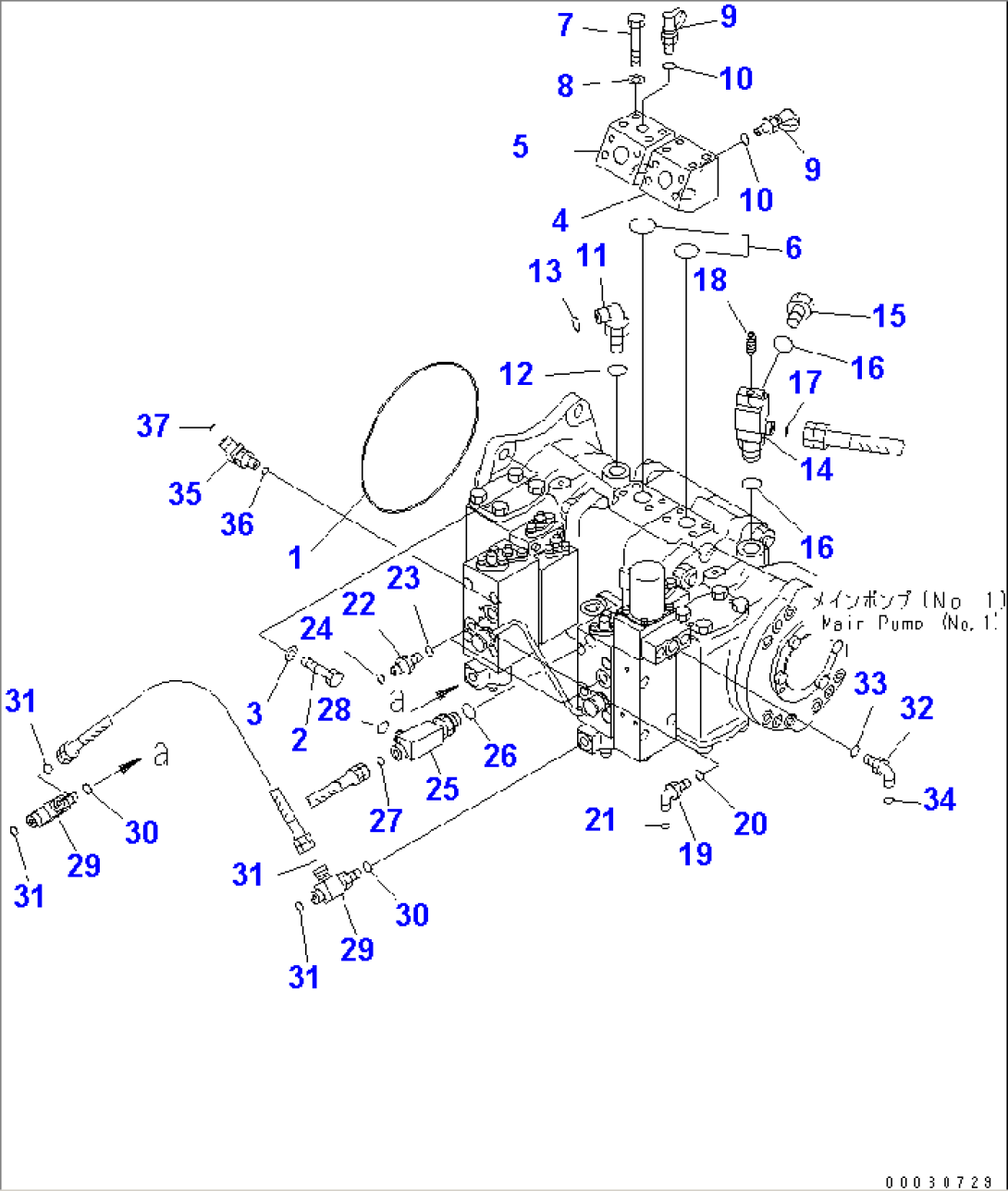 NO.1 MAIN PUMP (JOINT PARTS)